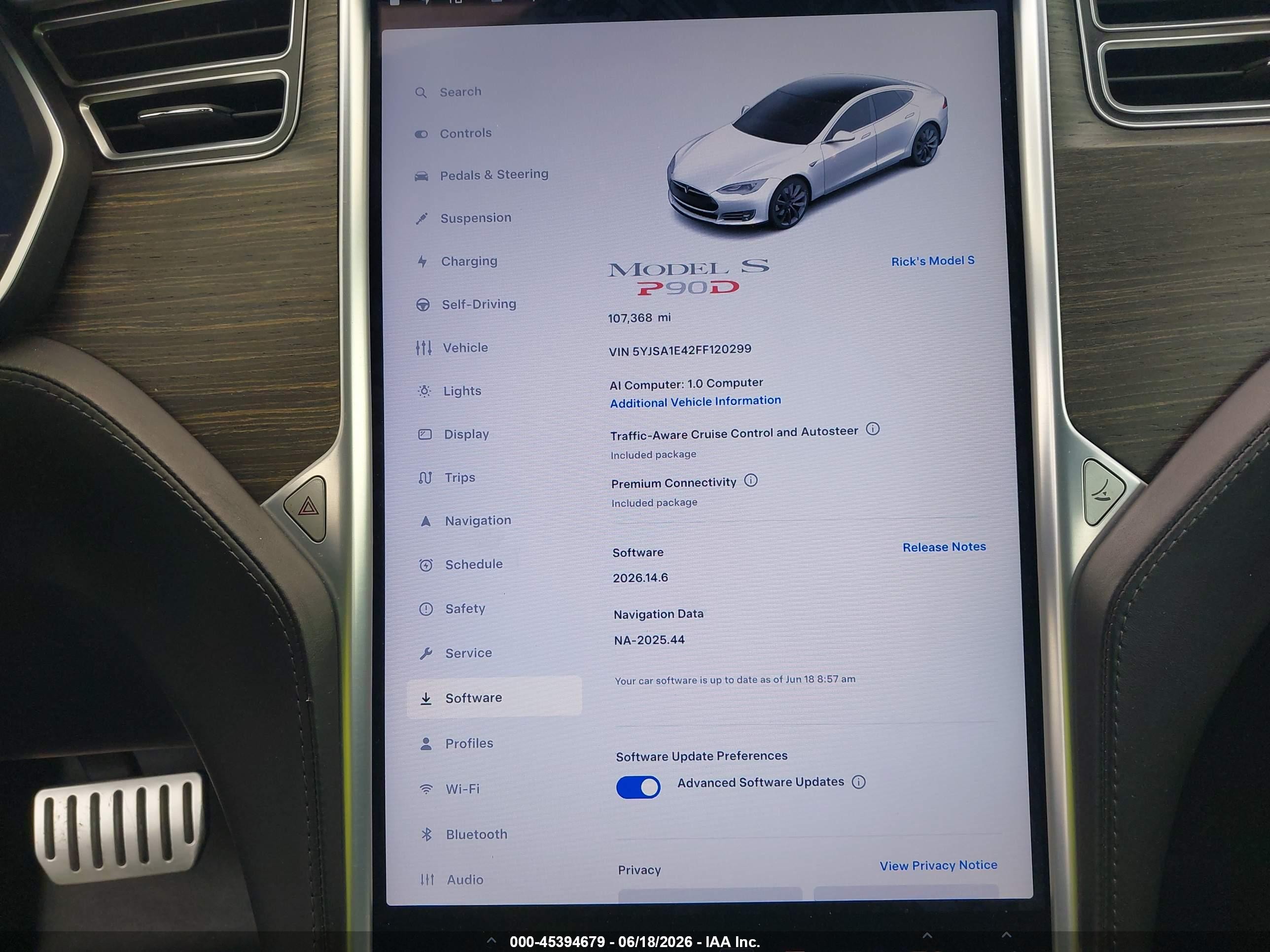 2015 Tesla Model S 85d/p85d White vin: 5YJSA1E42FF120299