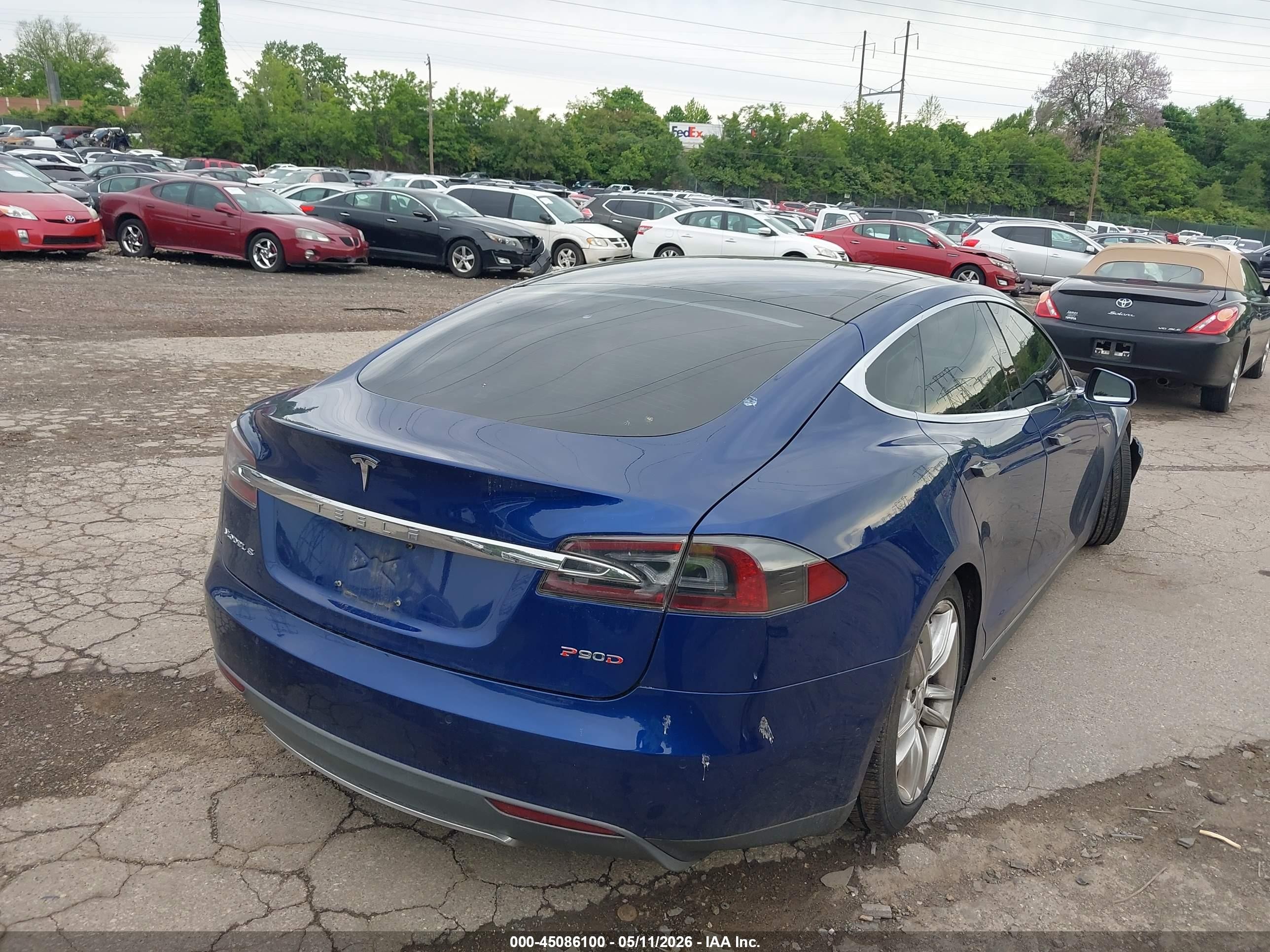 2015 Tesla Model S 85d/p85d Синий vin: 5YJSA1E44FF114648