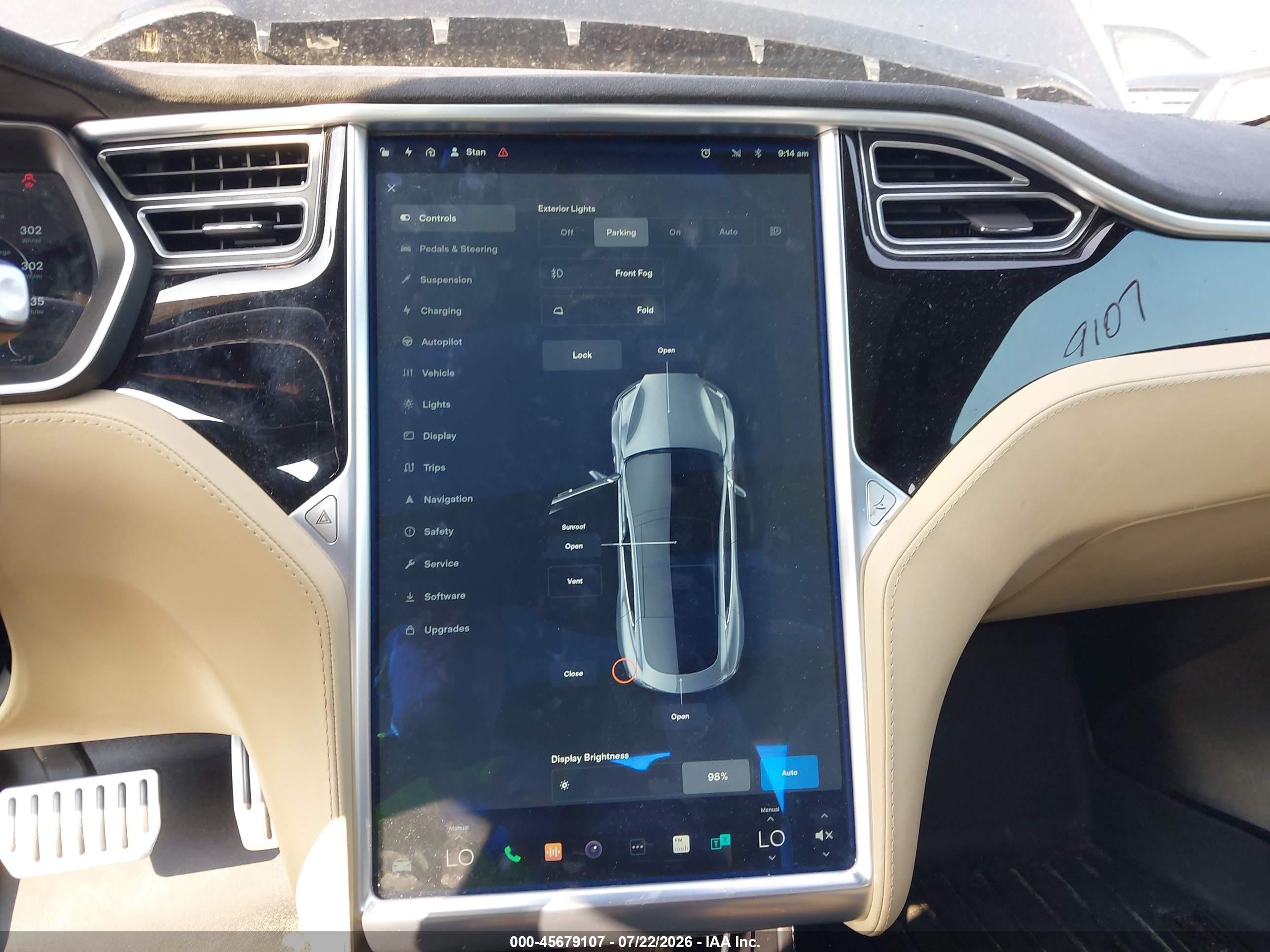 2015 Tesla Model S 85d/p85d Серый vin: 5YJSA1E47FF110674