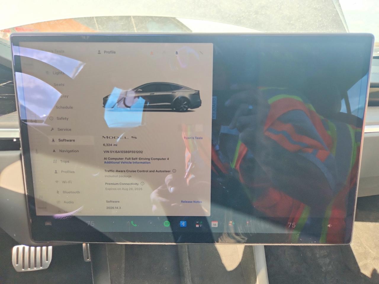 2025 Tesla Model S Silver vin: 5YJSA1E58SF551202