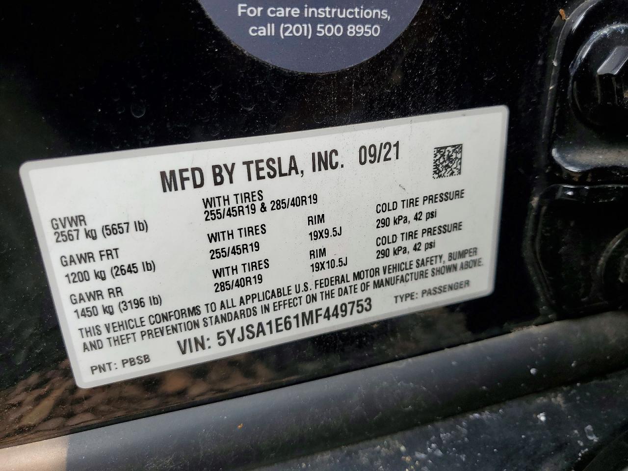 2021 Tesla Model S Black vin: 5YJSA1E61MF449753