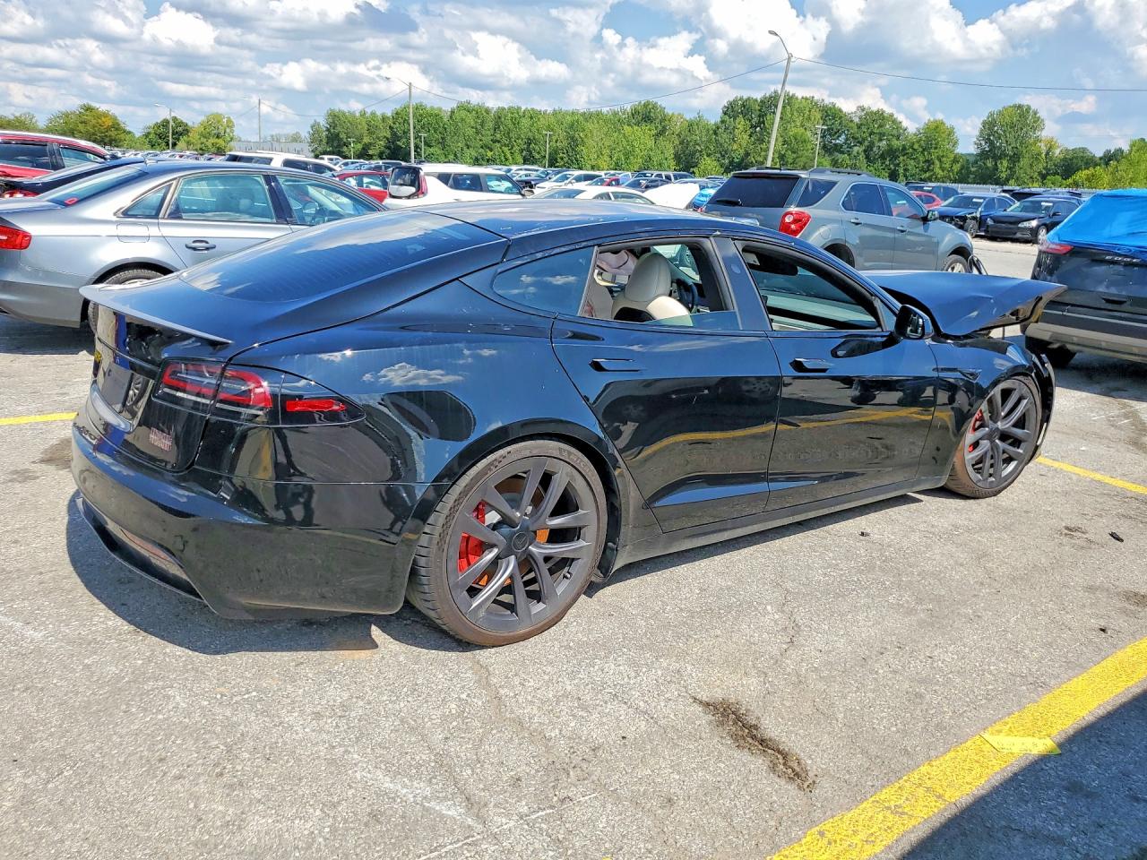 2023 Tesla Model S Black vin: 5YJSA1E6XPF522008