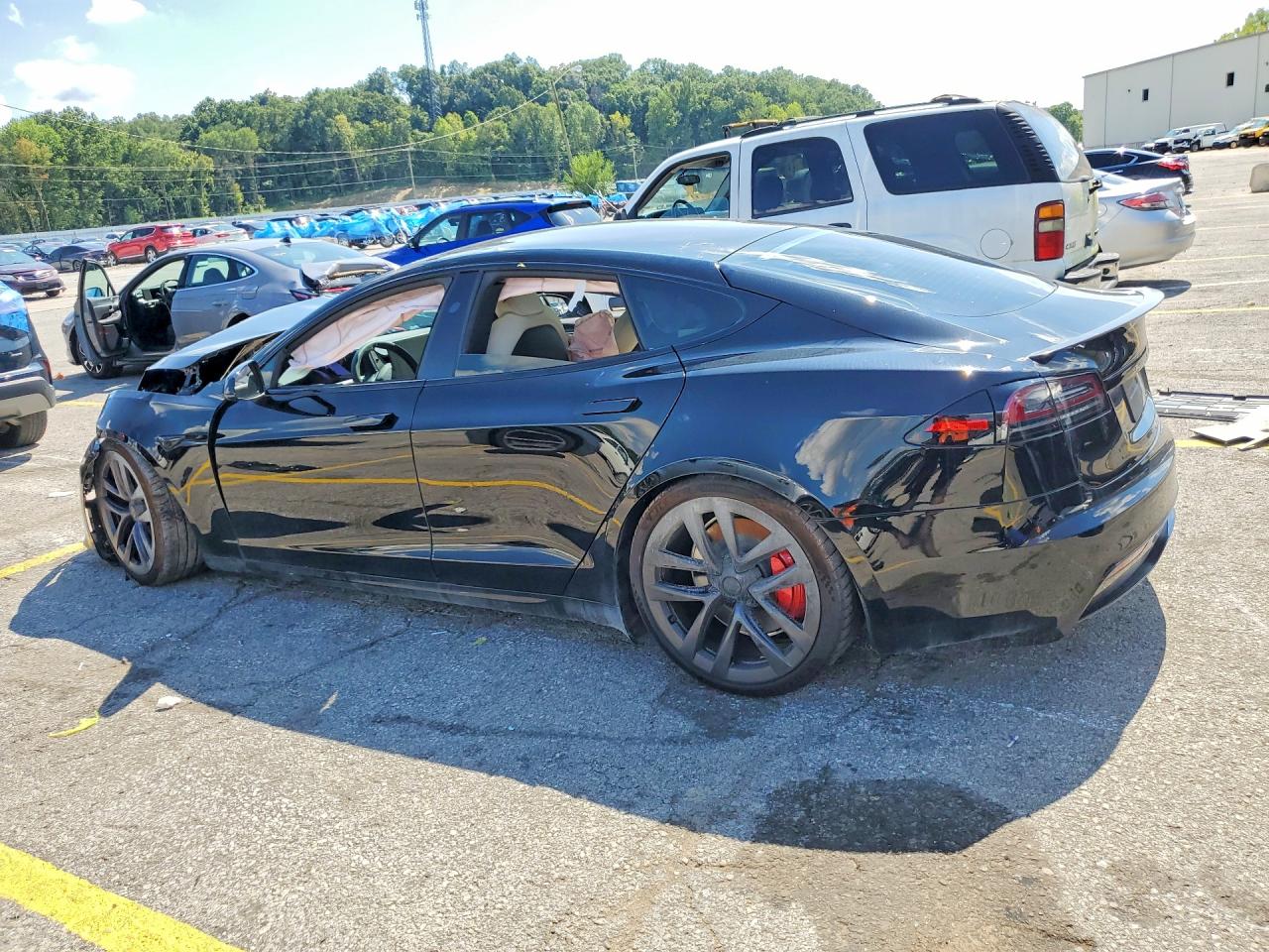 2023 Tesla Model S Black vin: 5YJSA1E6XPF522008