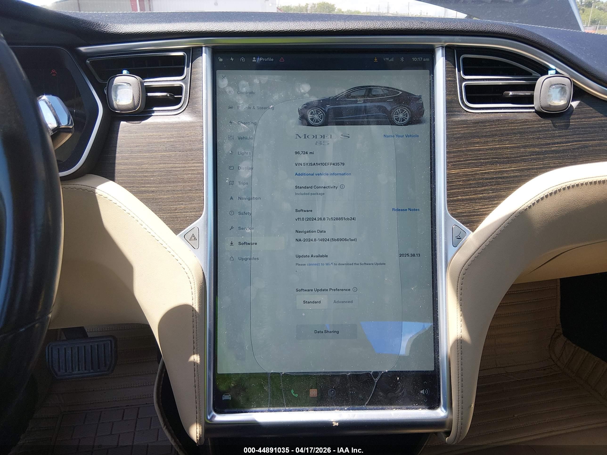 2014 Tesla Model S P85 Синий vin: 5YJSA1H10EFP43579