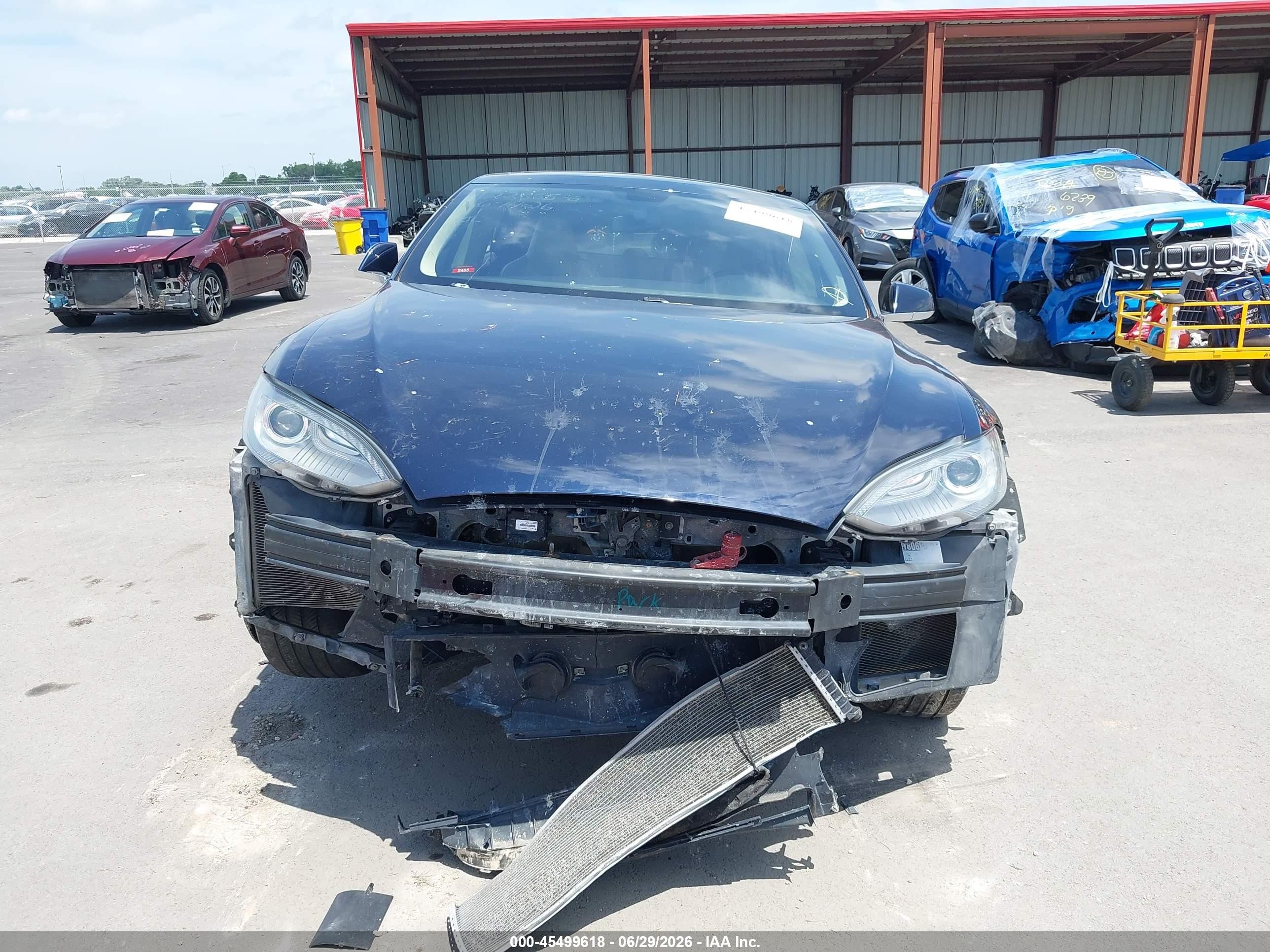 2014 Tesla Model S P85 Dark Blue vin: 5YJSA1H10EFP49088