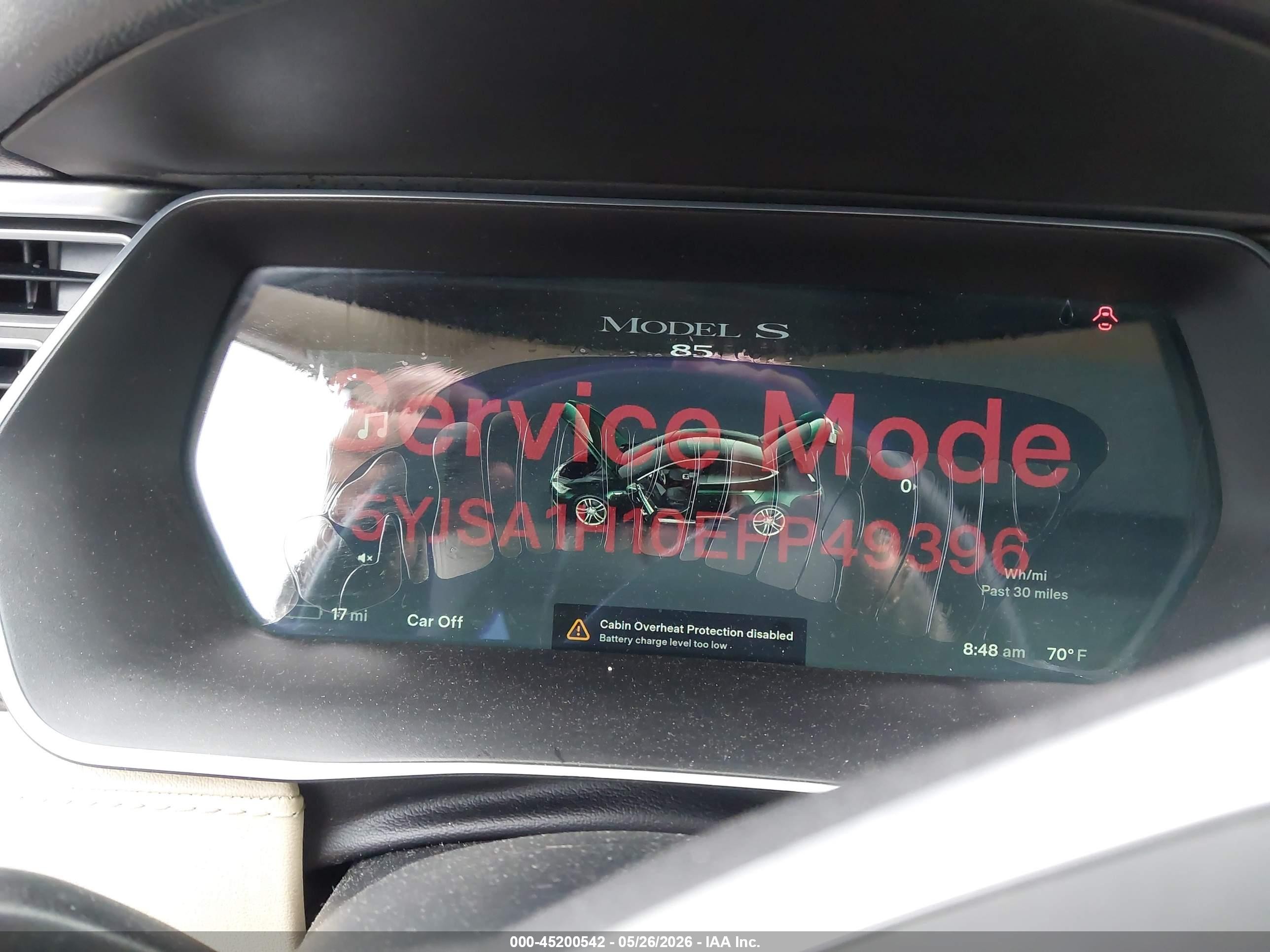 2014 Tesla Model S P85 Черный vin: 5YJSA1H10EFP49396