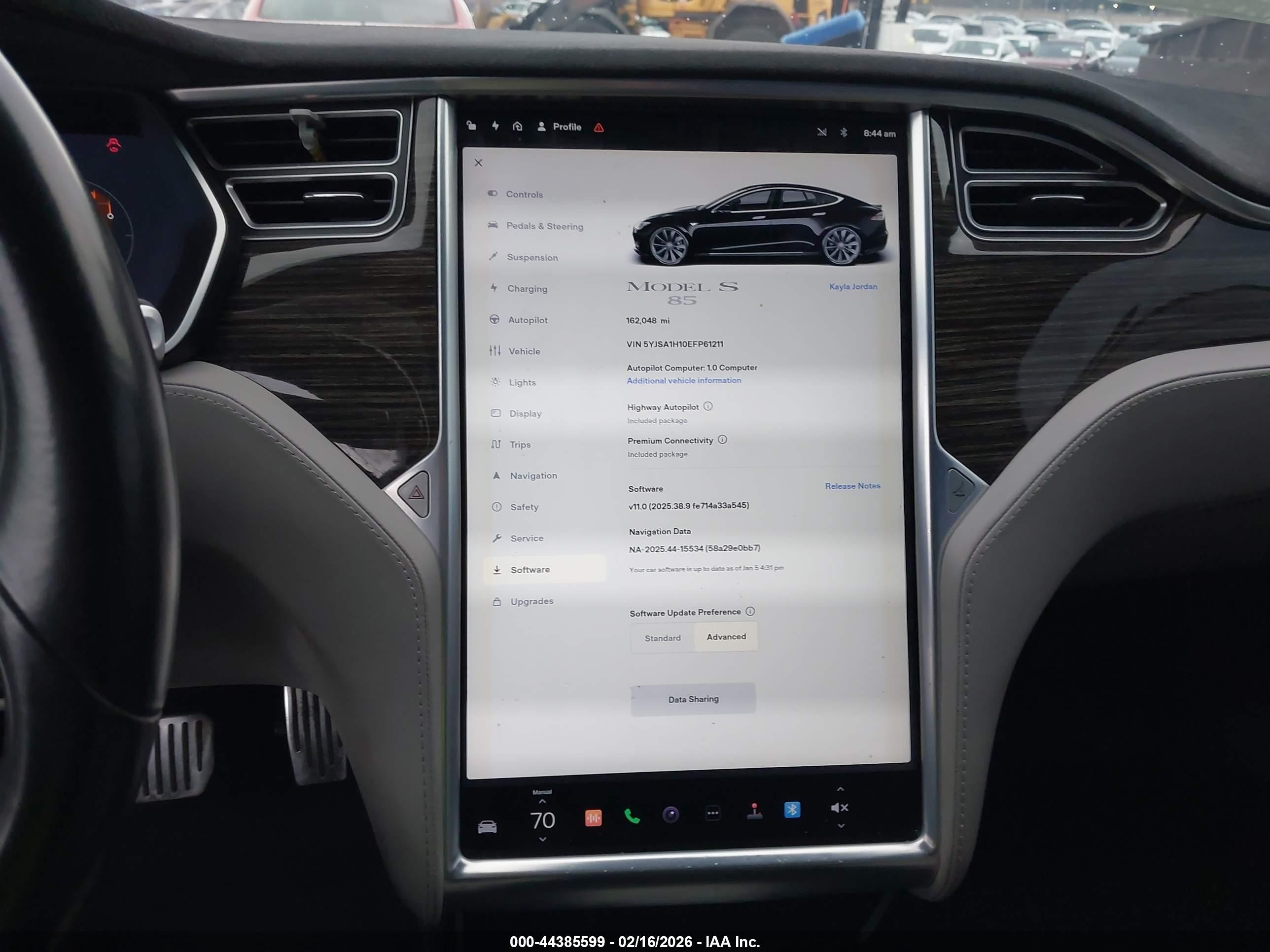 2014 Tesla Model S P85 Black vin: 5YJSA1H10EFP61211