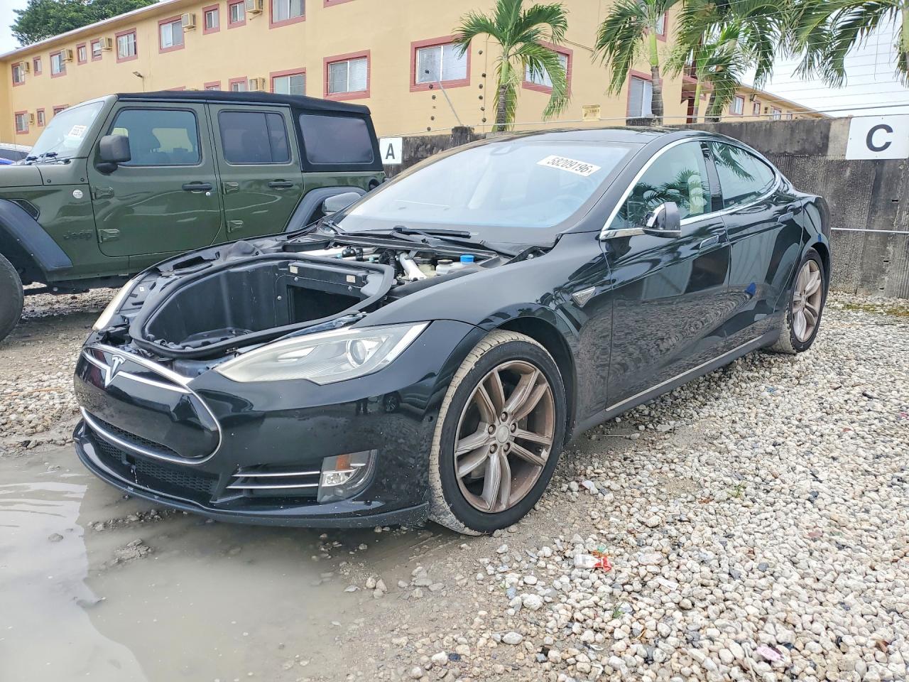 2015 Tesla Model S 85 Black vin: 5YJSA1H11FFP78486