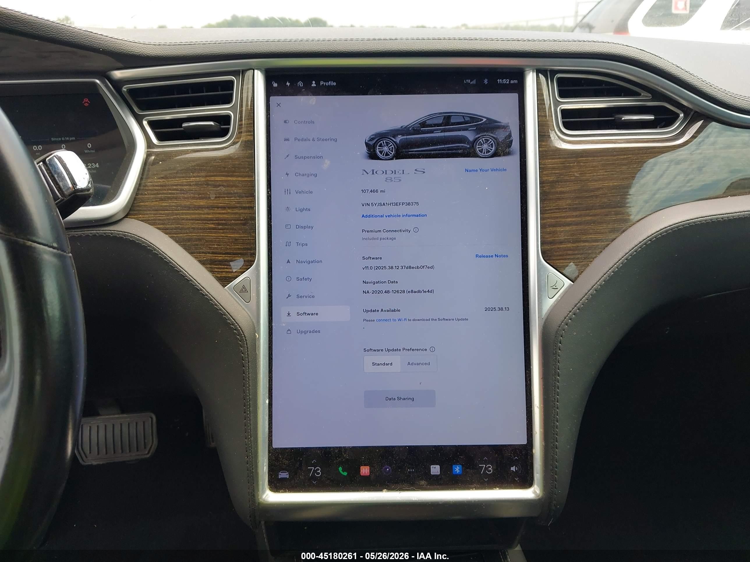 2014 Tesla Model S P85 Серый vin: 5YJSA1H13EFP38375