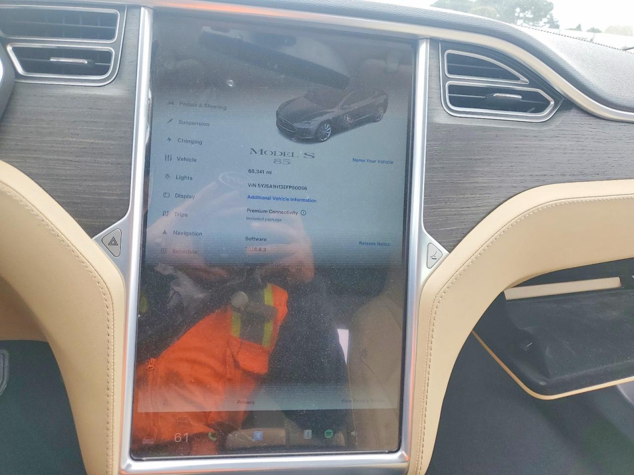 2014 Tesla Model S Brown vin: 5YJSA1H13EFP50056