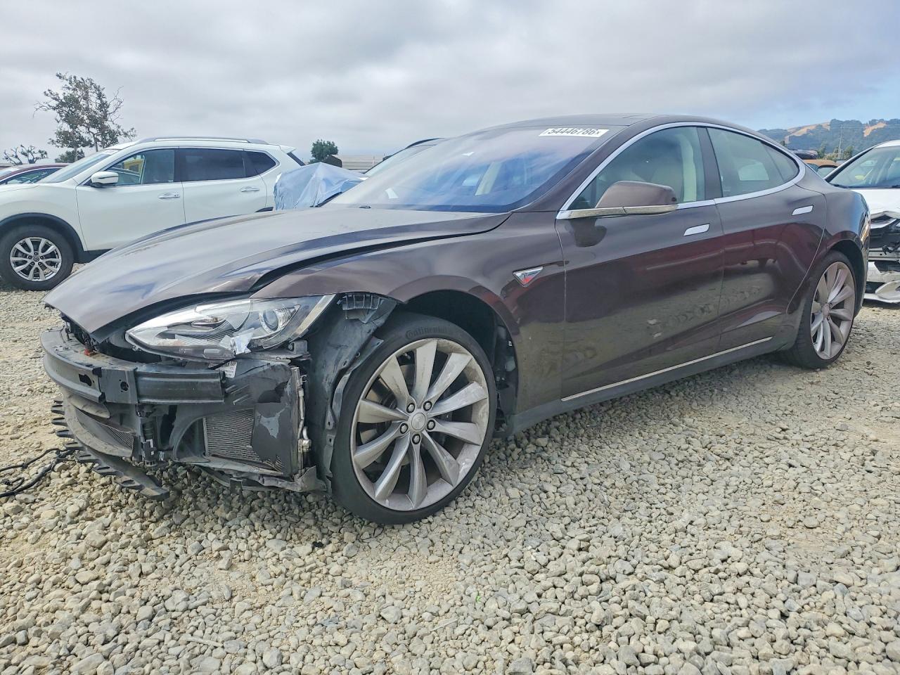 2014 Tesla Model S Brown vin: 5YJSA1H13EFP50056