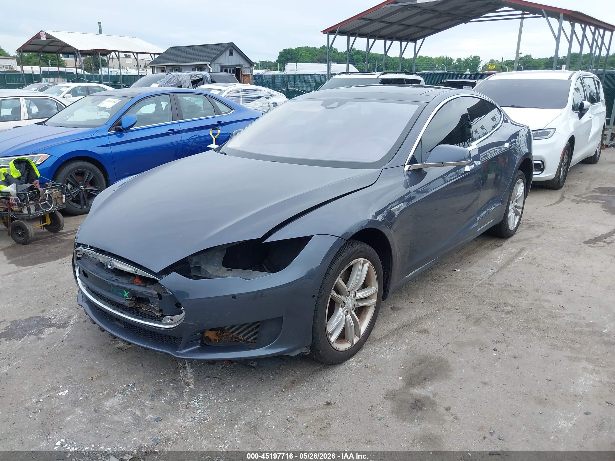 2014 Tesla Model S P85 Blue vin: 5YJSA1H13EFP50543