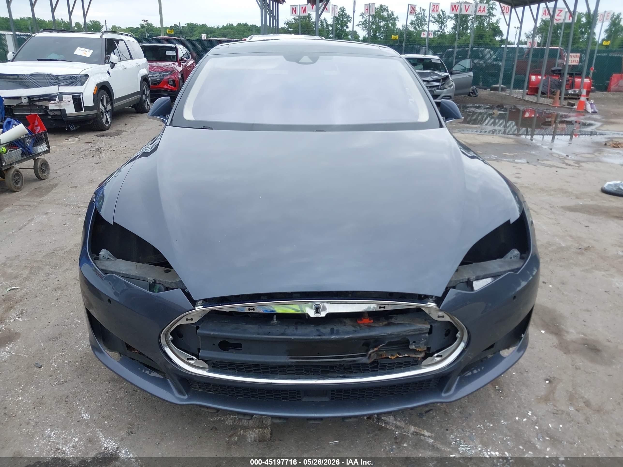 2014 Tesla Model S P85 Blue vin: 5YJSA1H13EFP50543