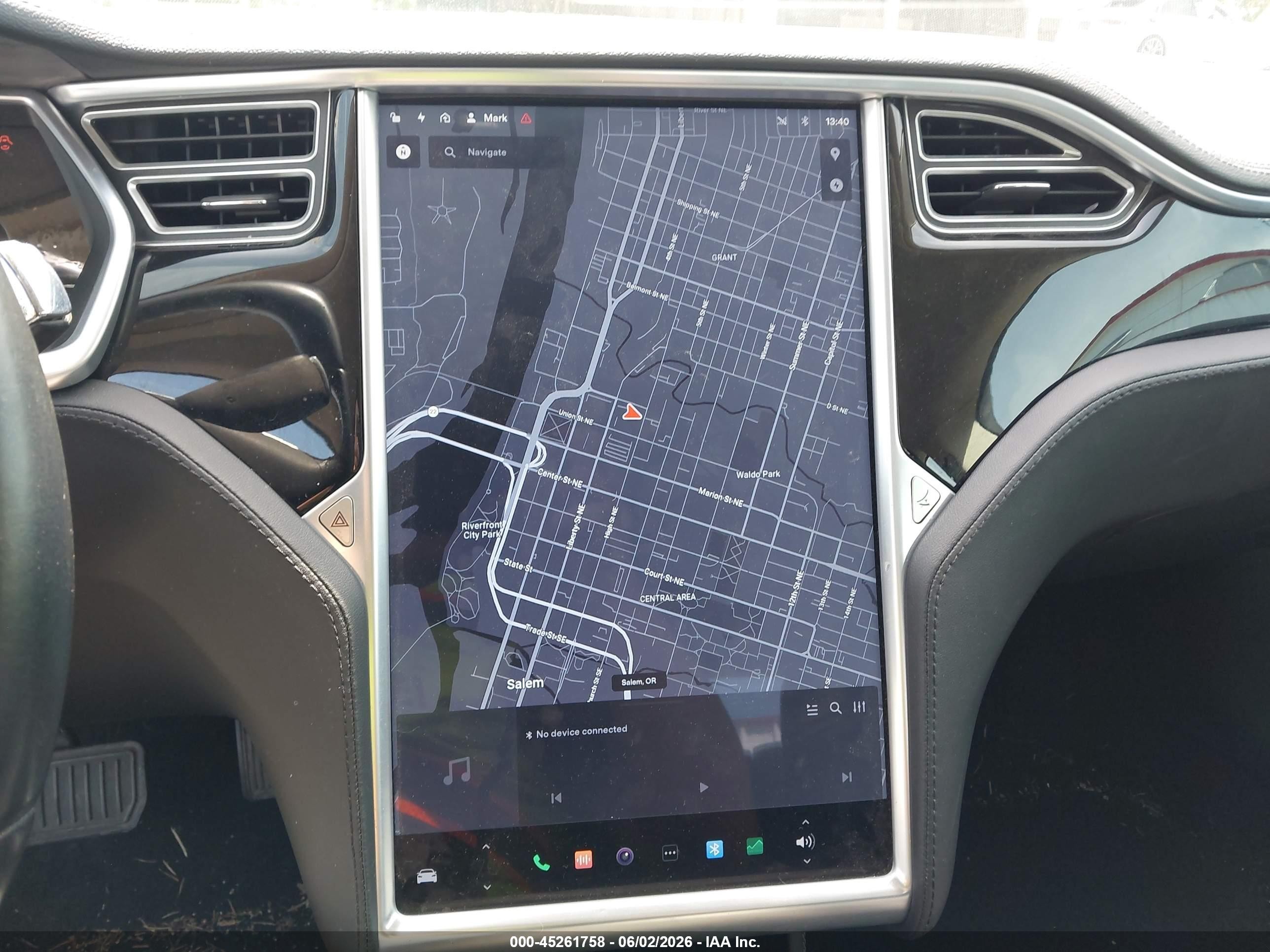 2014 Tesla Model S P85 White vin: 5YJSA1H14EFP33511
