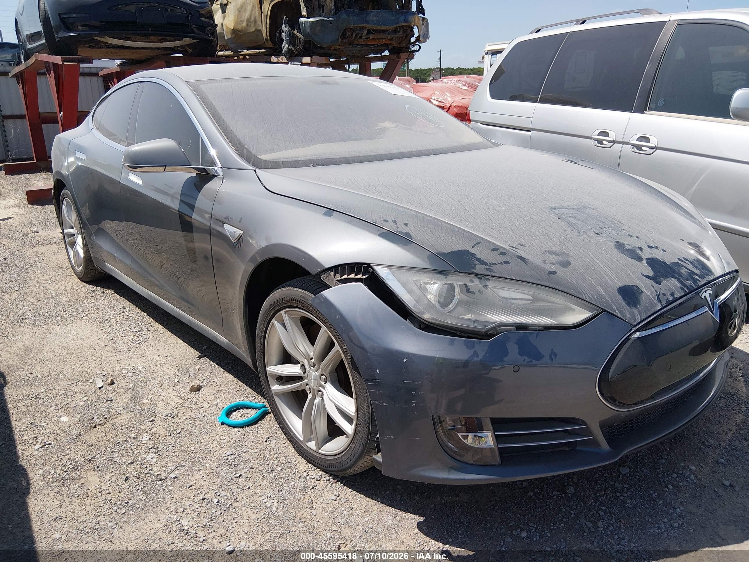 2014 Tesla Model S P85 Gray vin: 5YJSA1H14EFP35789