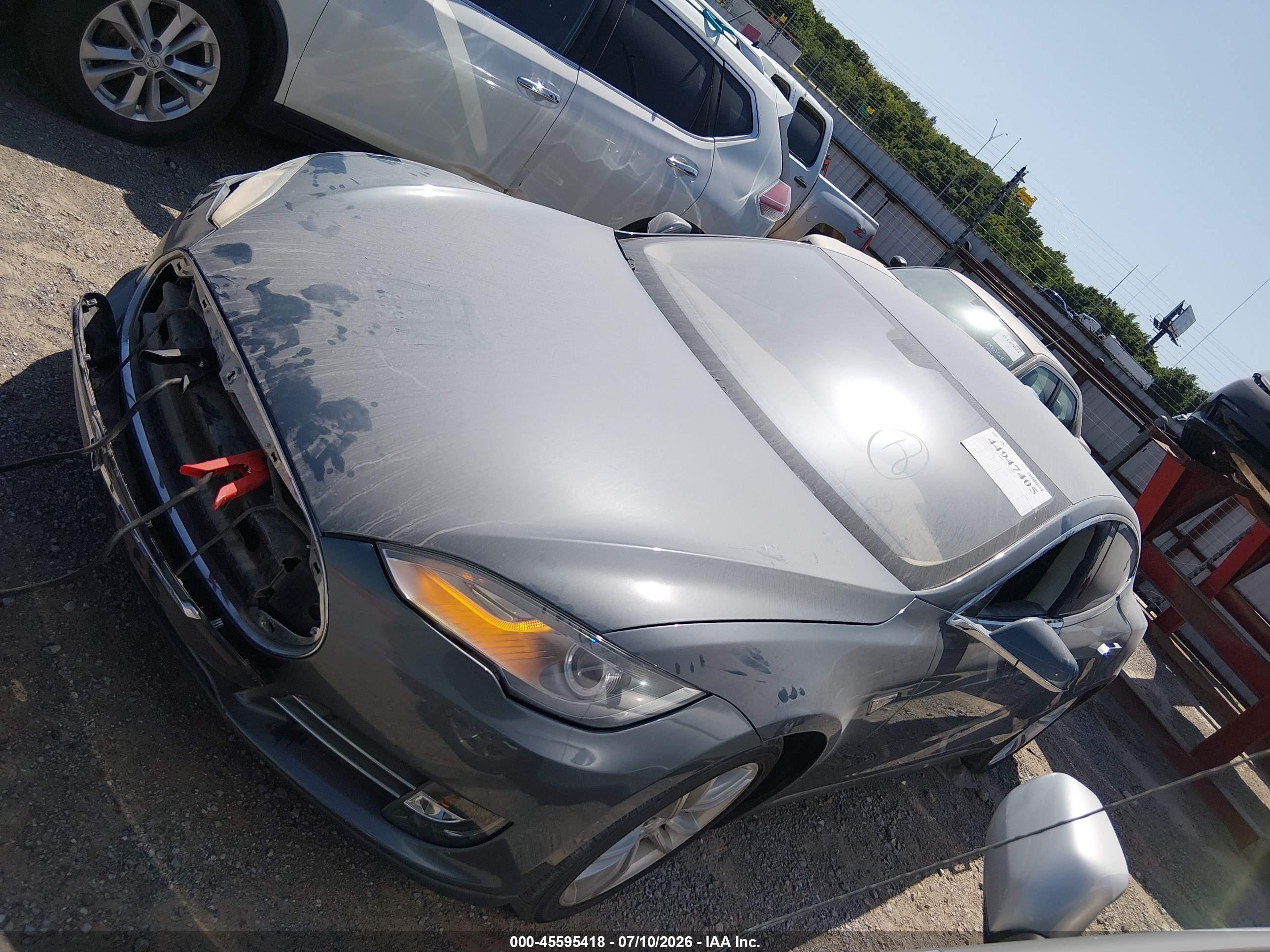2014 Tesla Model S P85 Серый vin: 5YJSA1H14EFP35789