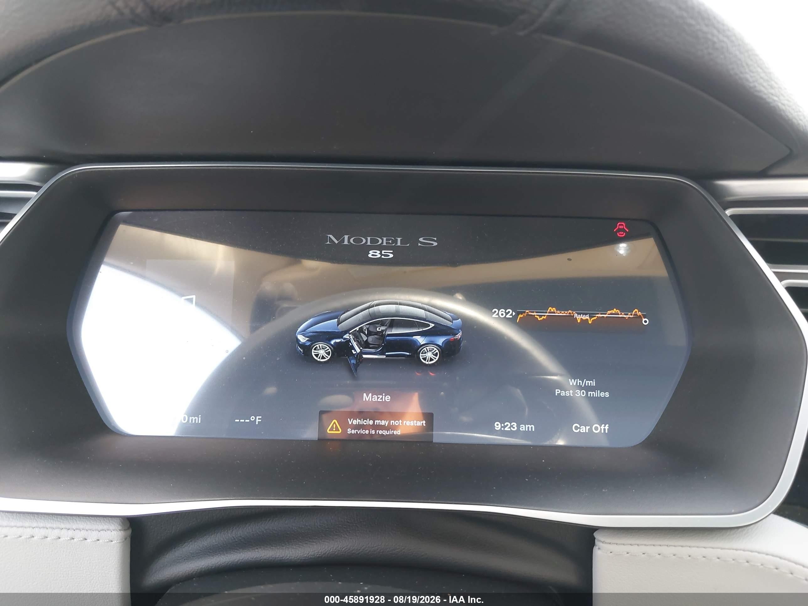 2014 Tesla Model S P85 Dark Blue vin: 5YJSA1H14EFP50339