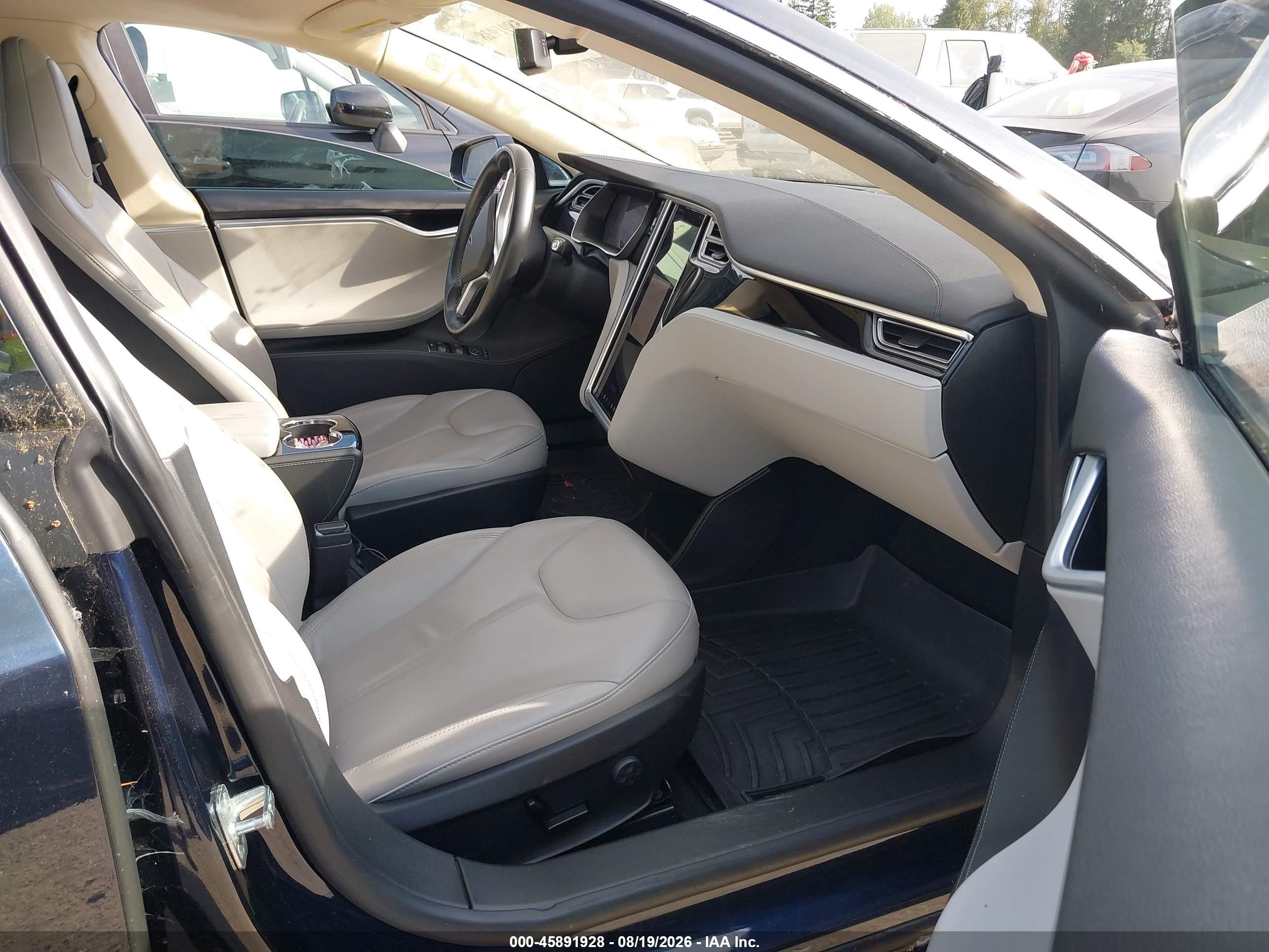 2014 Tesla Model S P85 Dark Blue vin: 5YJSA1H14EFP50339