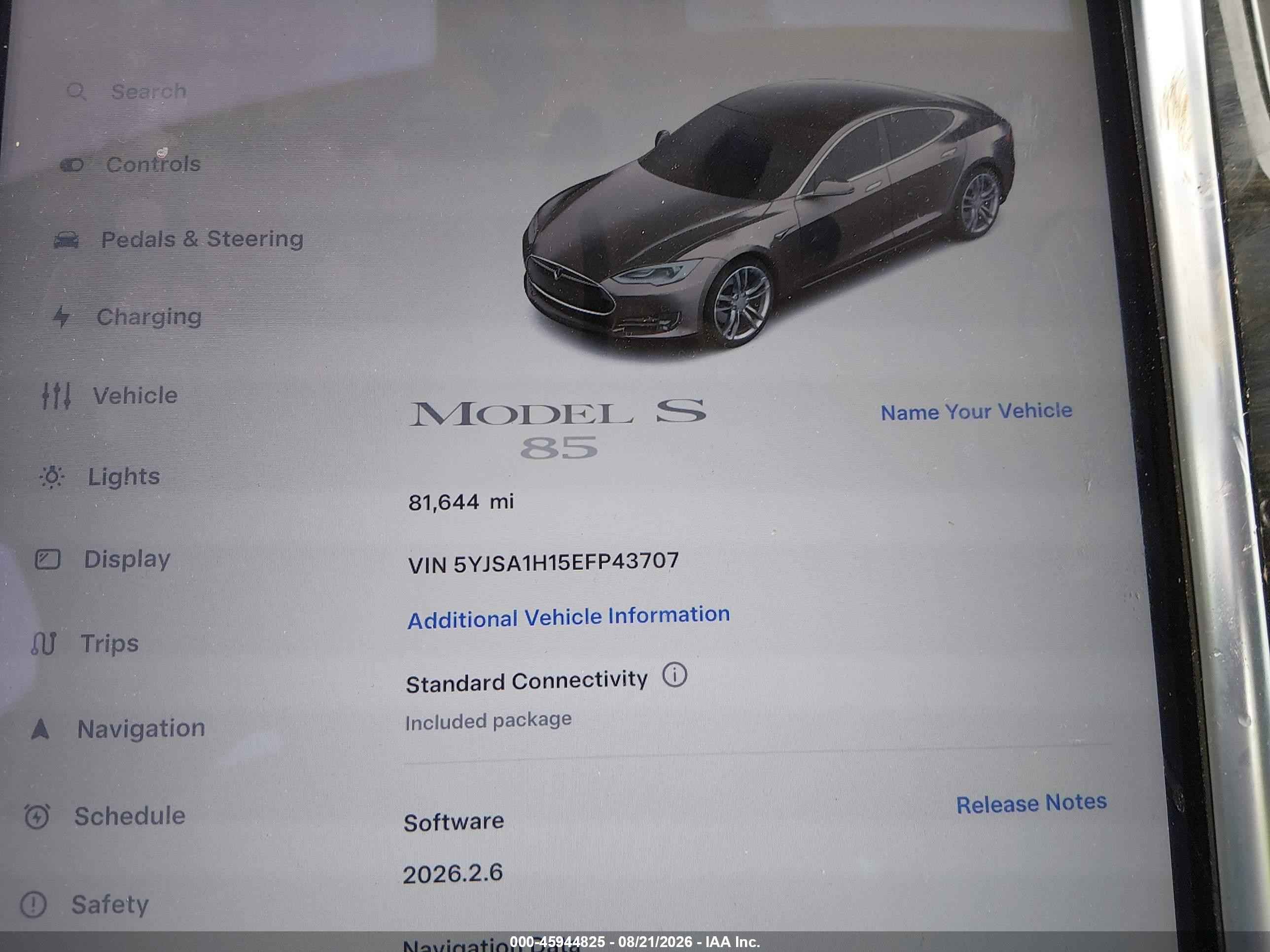 2014 Tesla Model S P85 Коричневый vin: 5YJSA1H15EFP43707