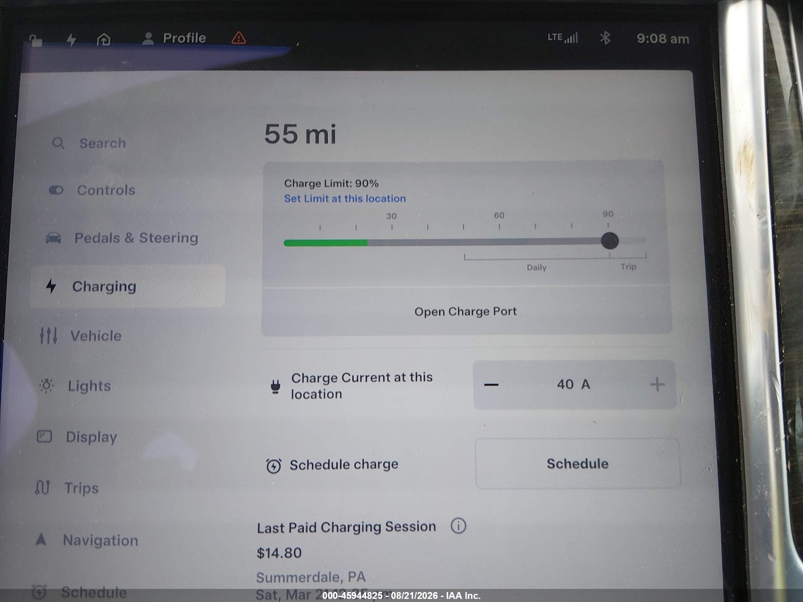 2014 Tesla Model S P85 Коричневый vin: 5YJSA1H15EFP43707