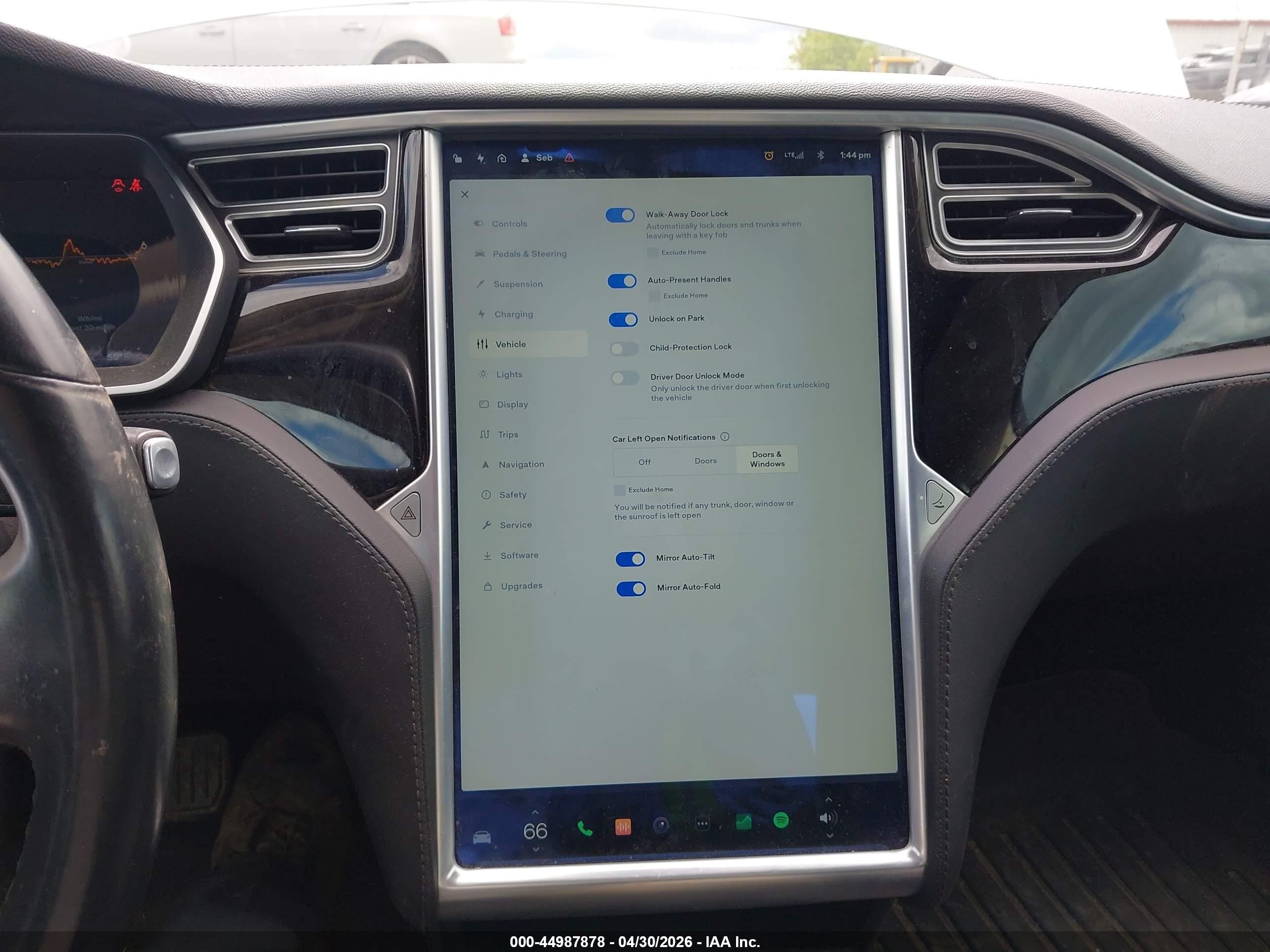 2014 Tesla Model S P85 White vin: 5YJSA1H15EFP49393