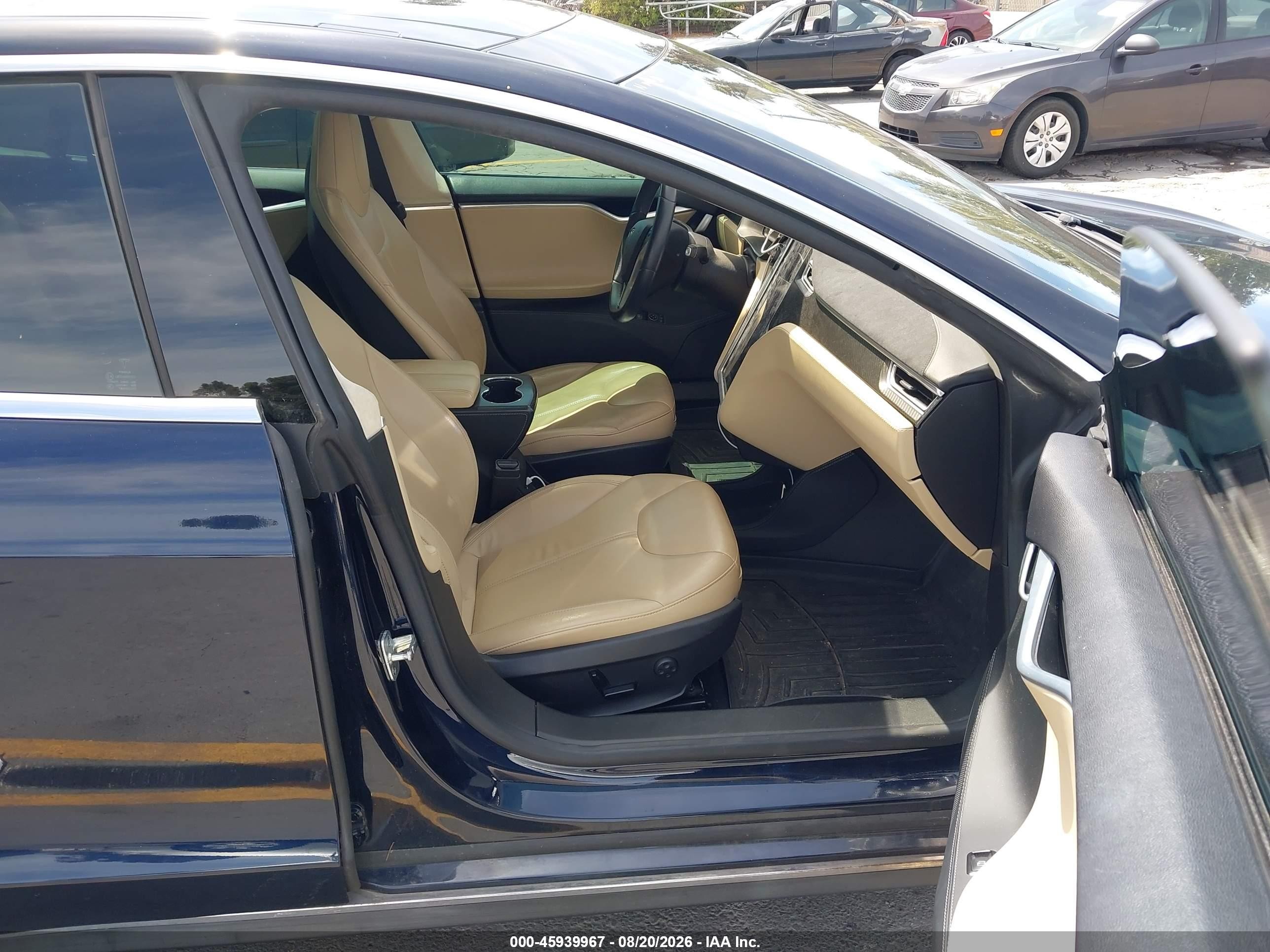 2014 Tesla Model S P85 Blue vin: 5YJSA1H15EFP54030