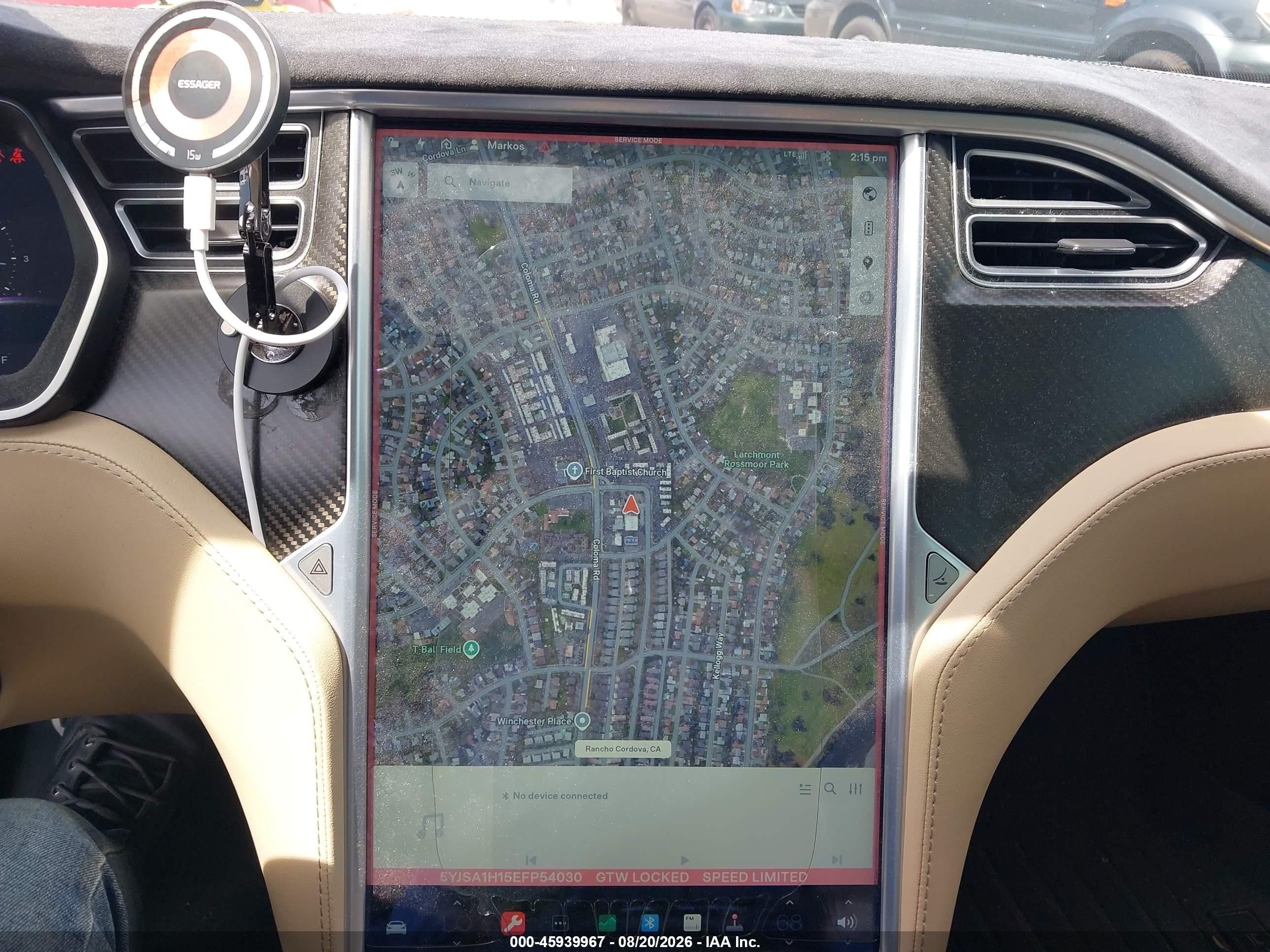 2014 Tesla Model S P85 Blue vin: 5YJSA1H15EFP54030