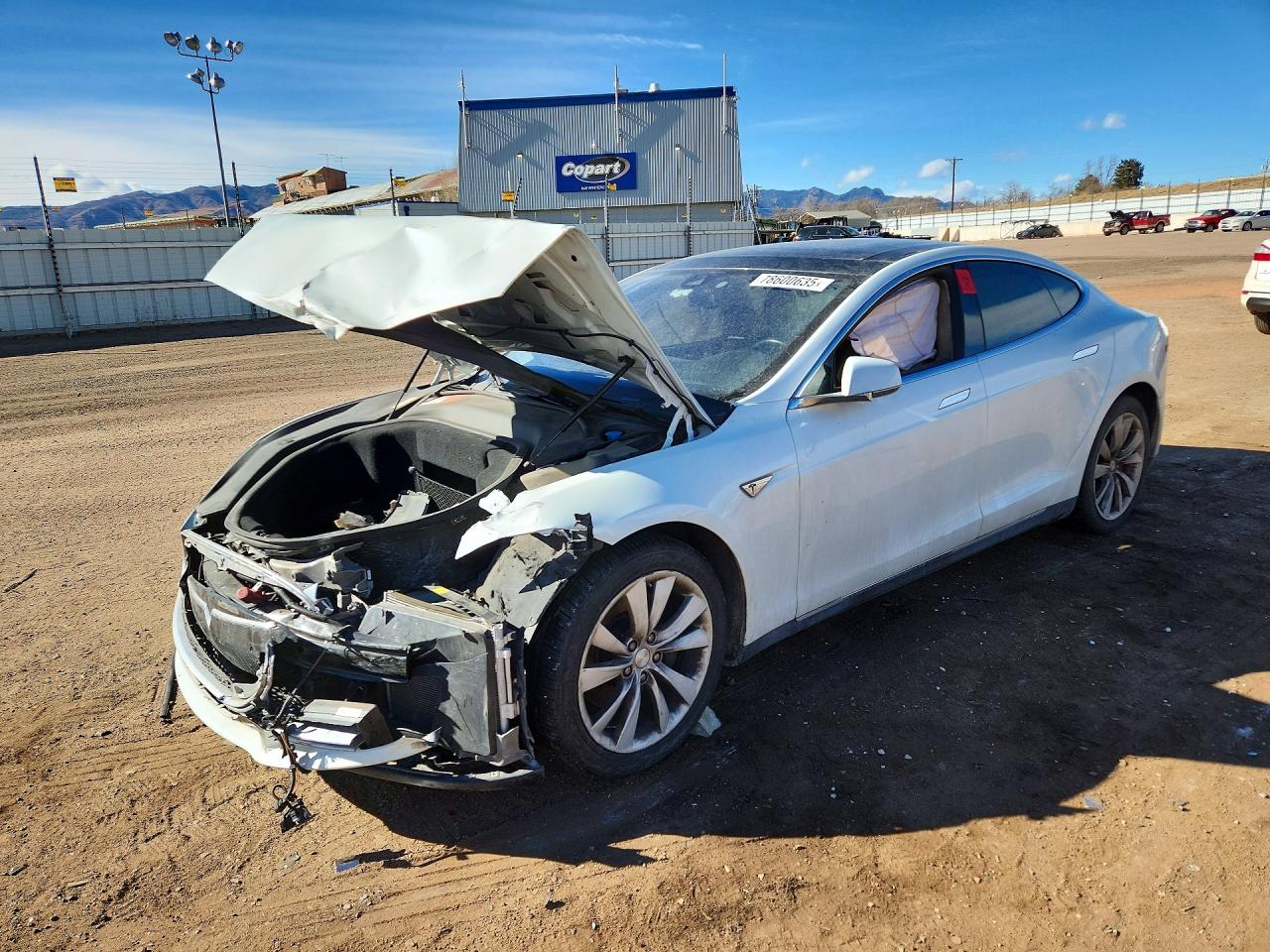 2015 Tesla Model S 85 White vin: 5YJSA1H15FFP74456