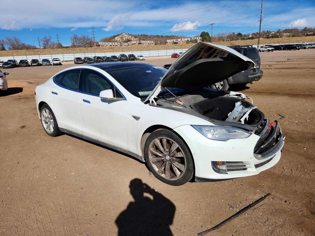 2015 Tesla Model S 85 White vin: 5YJSA1H15FFP74456