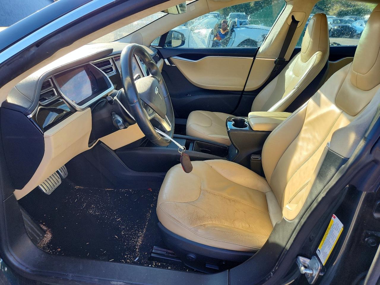 2014 Tesla Model S Green vin: 5YJSA1H16EFP32943
