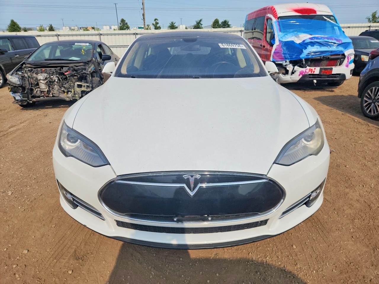 2014 Tesla Model S White vin: 5YJSA1H16EFP51900