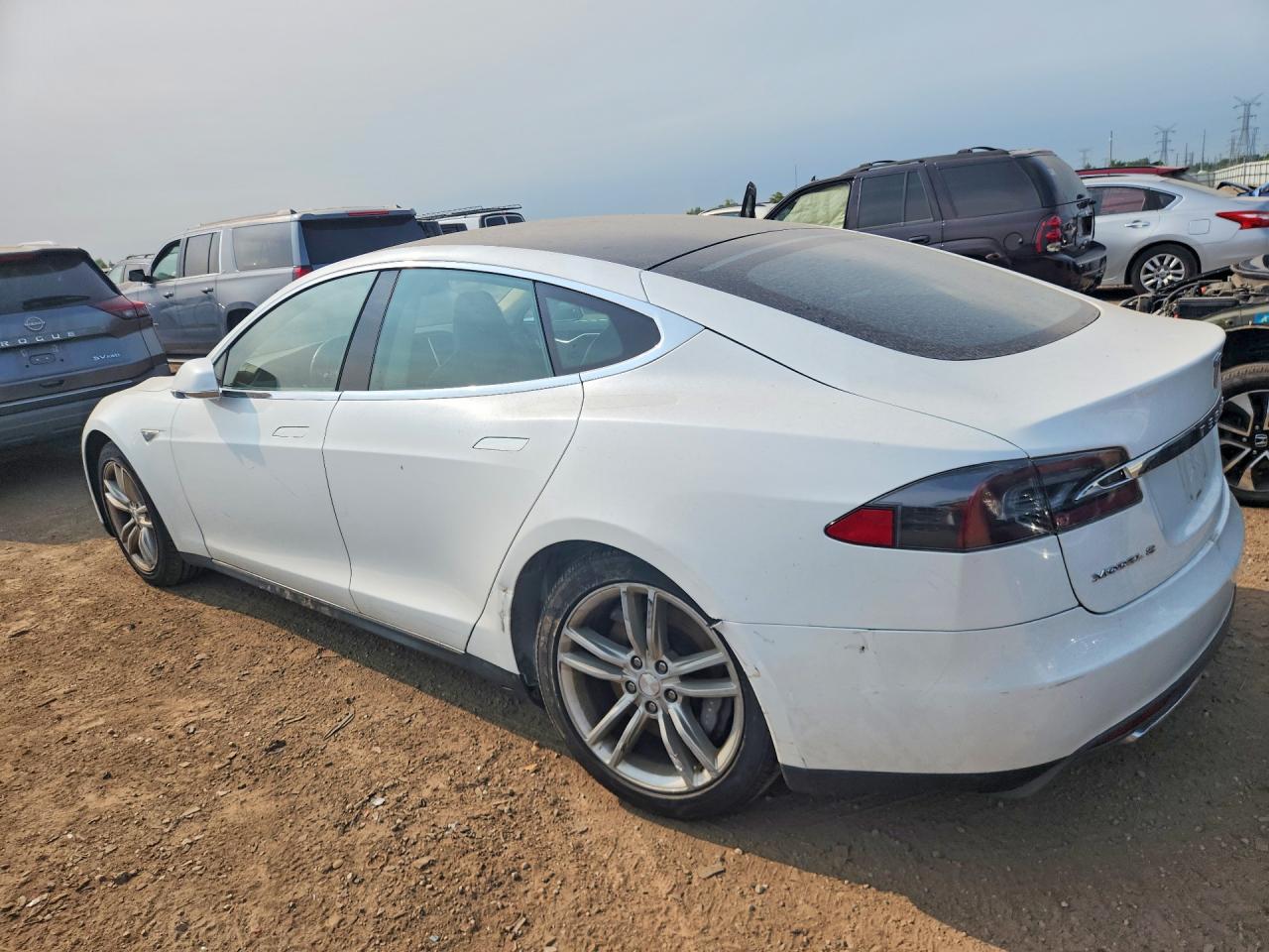 2014 Tesla Model S White vin: 5YJSA1H16EFP51900