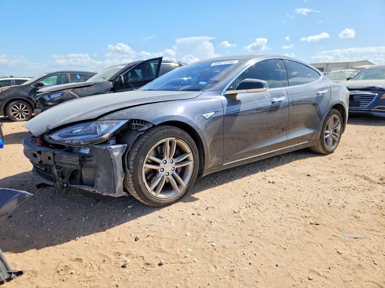 2014 Tesla Model S Gray vin: 5YJSA1H16EFP53355