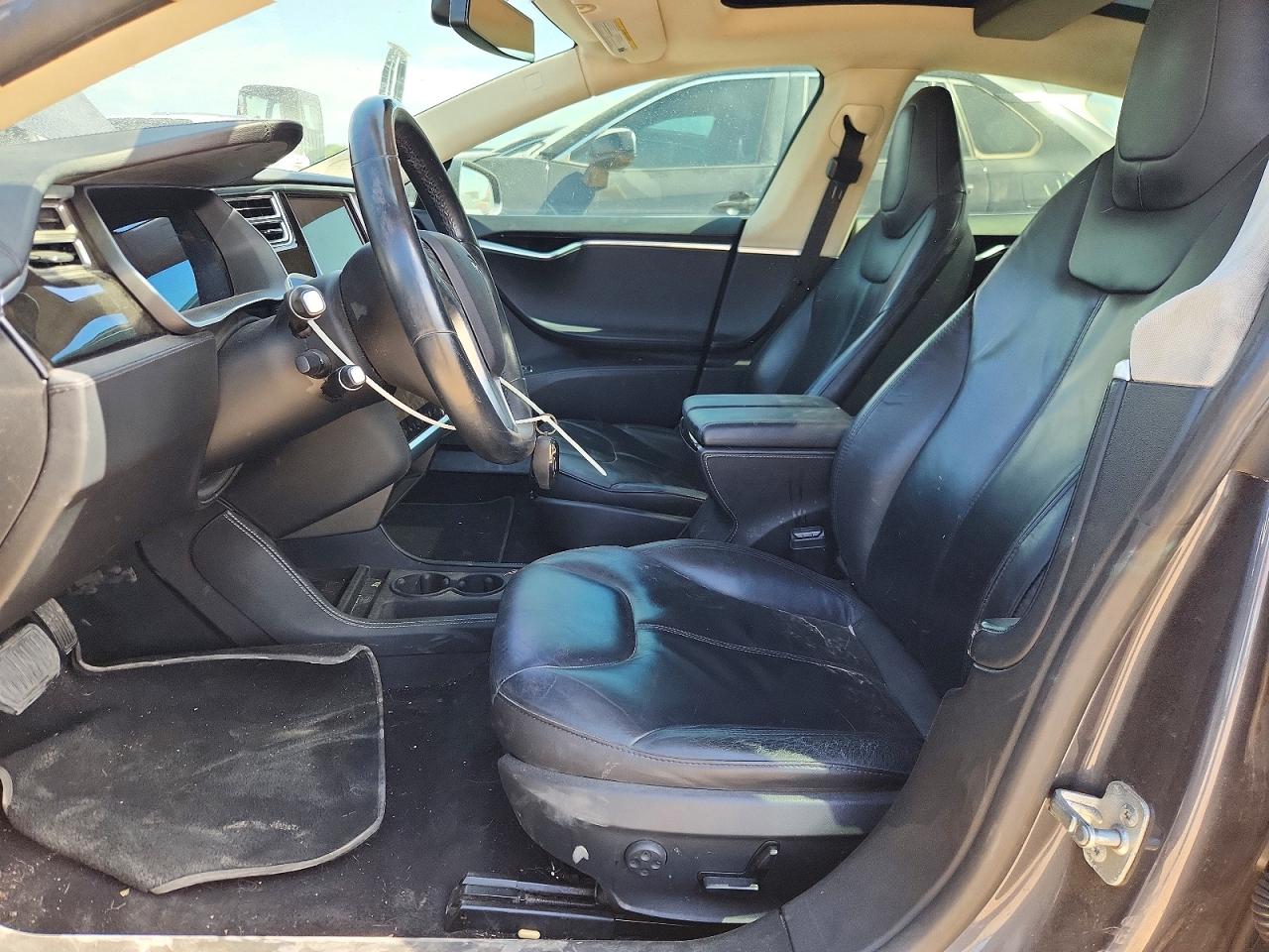 2014 Tesla Model S Gray vin: 5YJSA1H16EFP53355