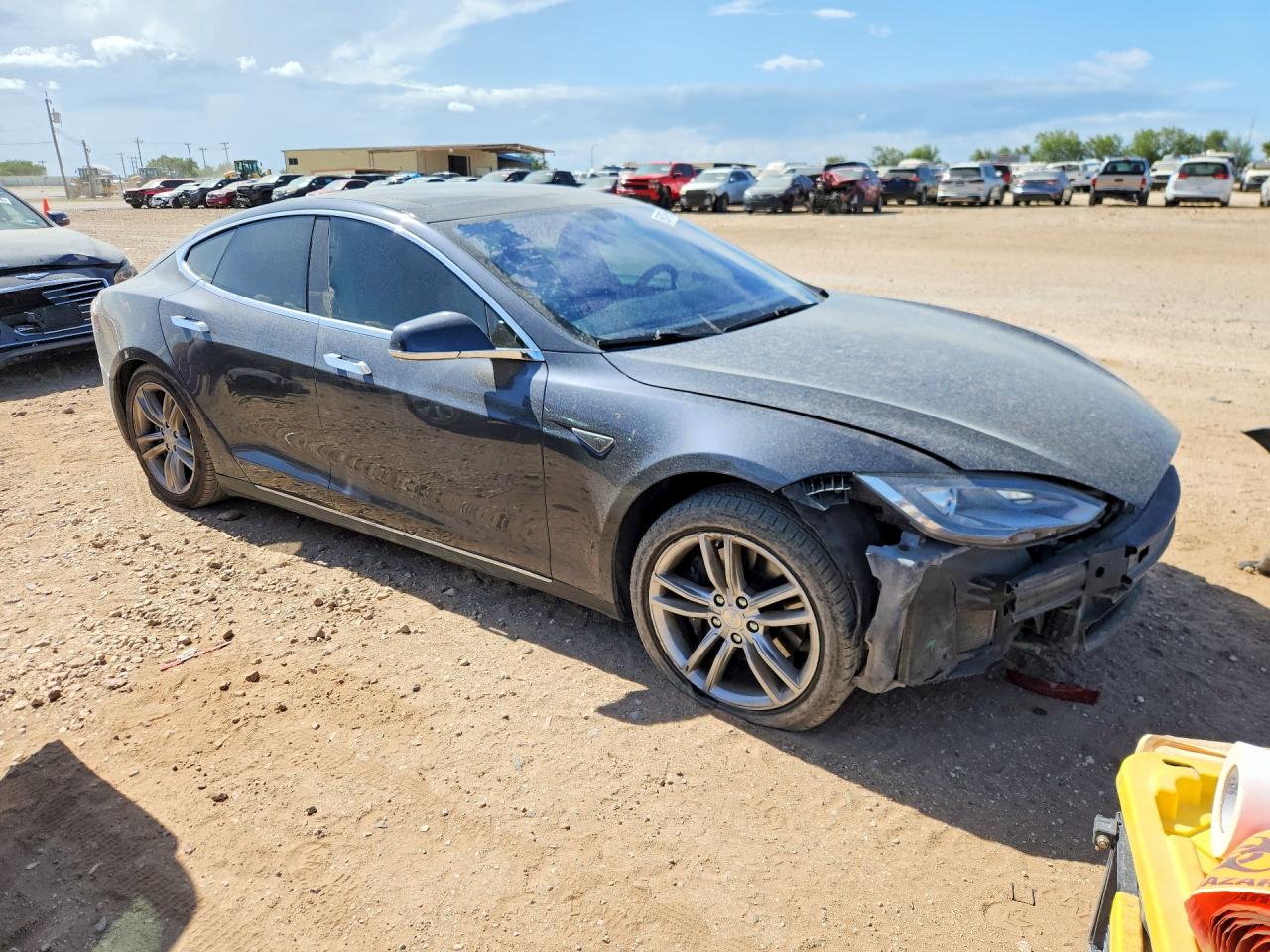 2014 Tesla Model S Gray vin: 5YJSA1H16EFP53355