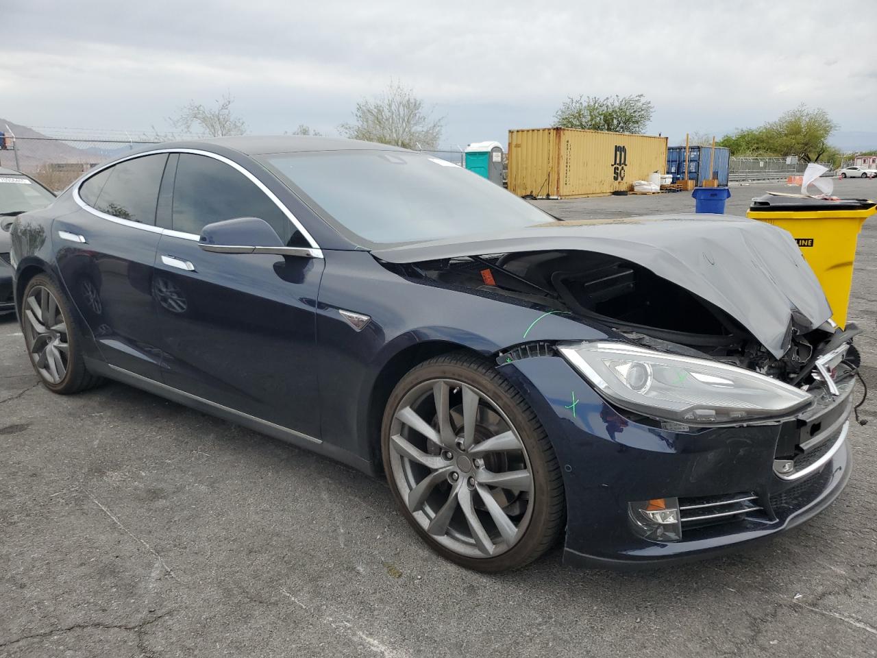 2014 Tesla Model S Blue vin: 5YJSA1H16EFP63710