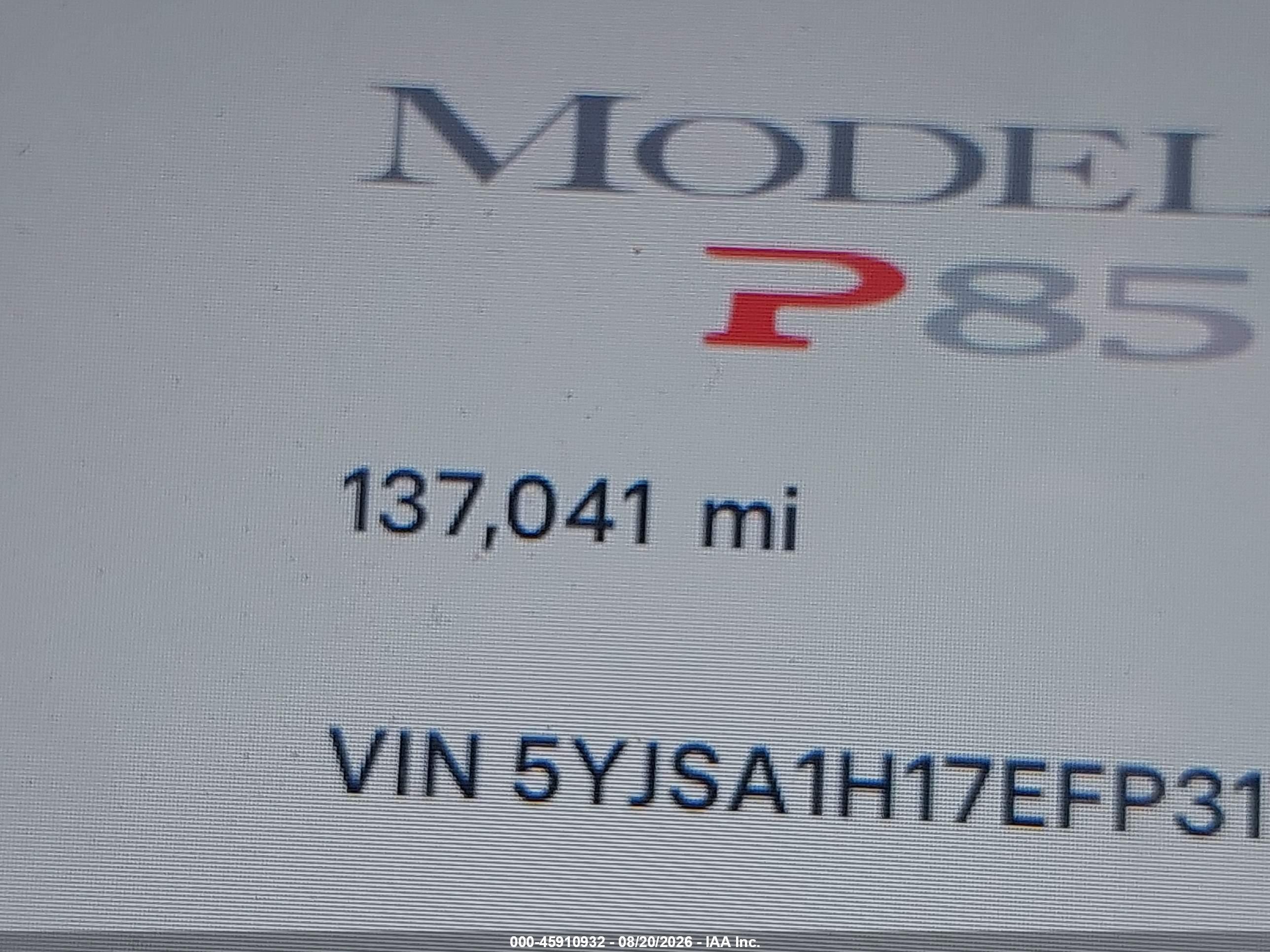 2014 Tesla Model S P85 Красный vin: 5YJSA1H17EFP31798