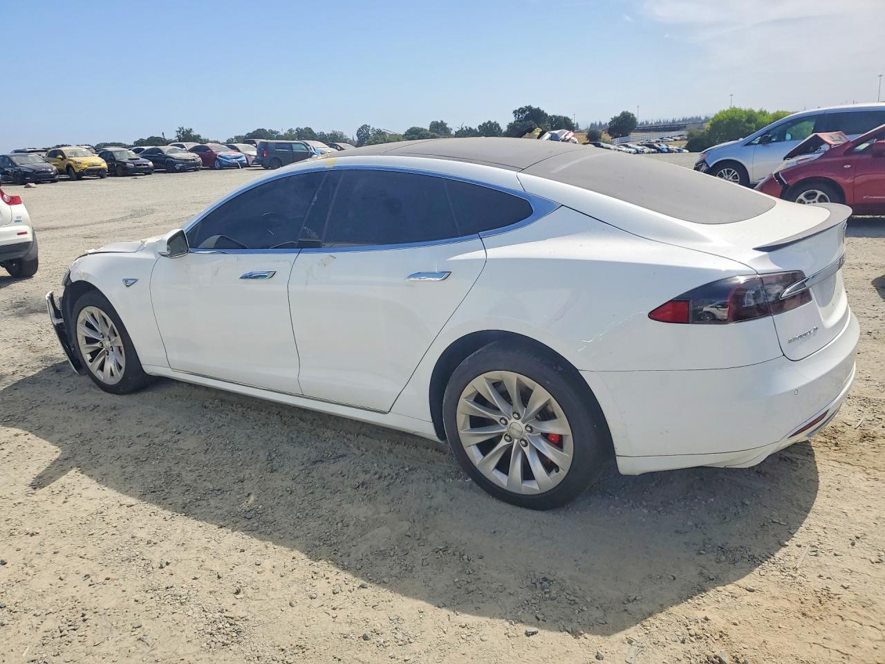 2014 Tesla Model S White vin: 5YJSA1H17EFP37763