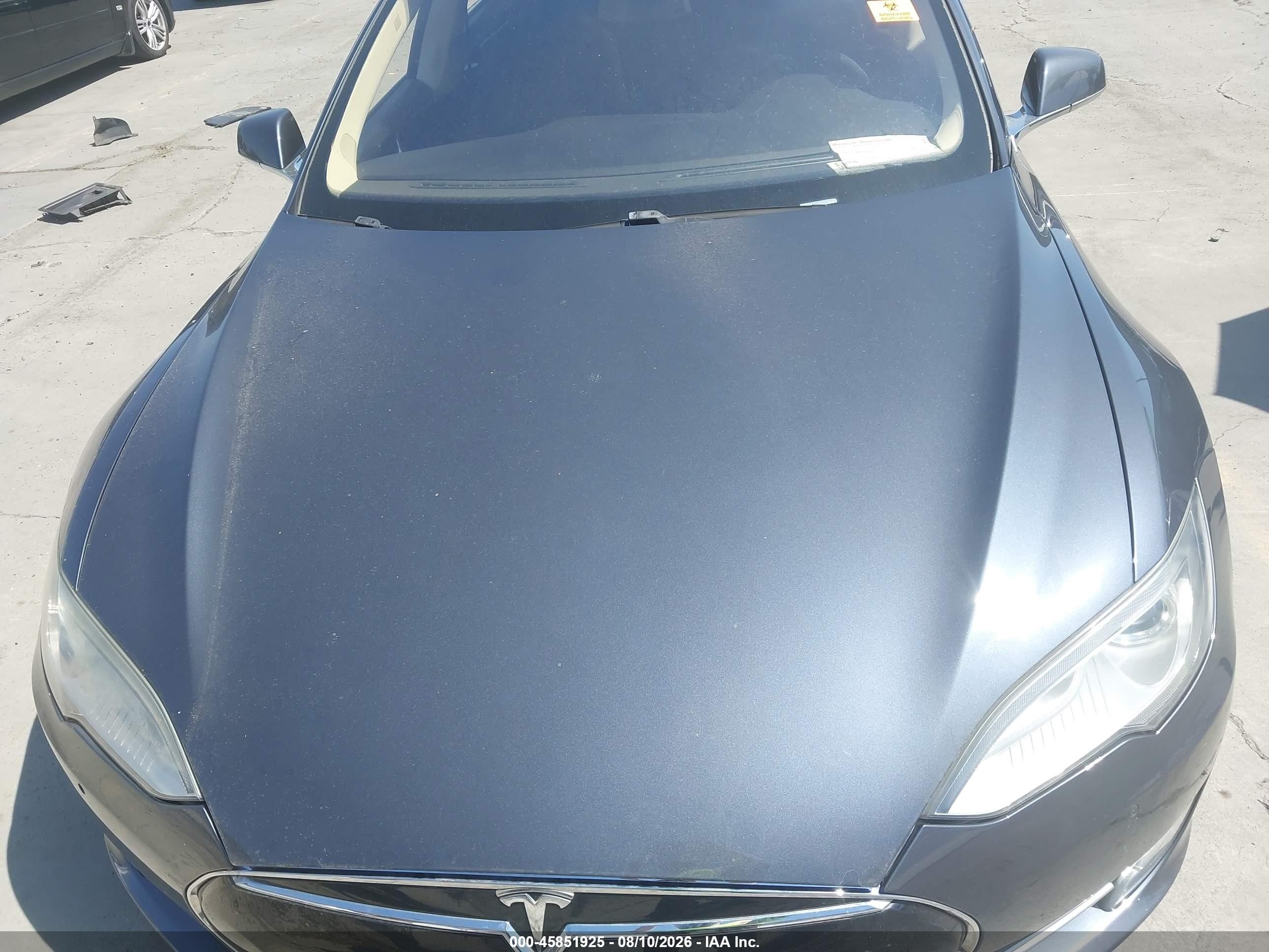 2014 Tesla Model S P85 Gray vin: 5YJSA1H17EFP46950