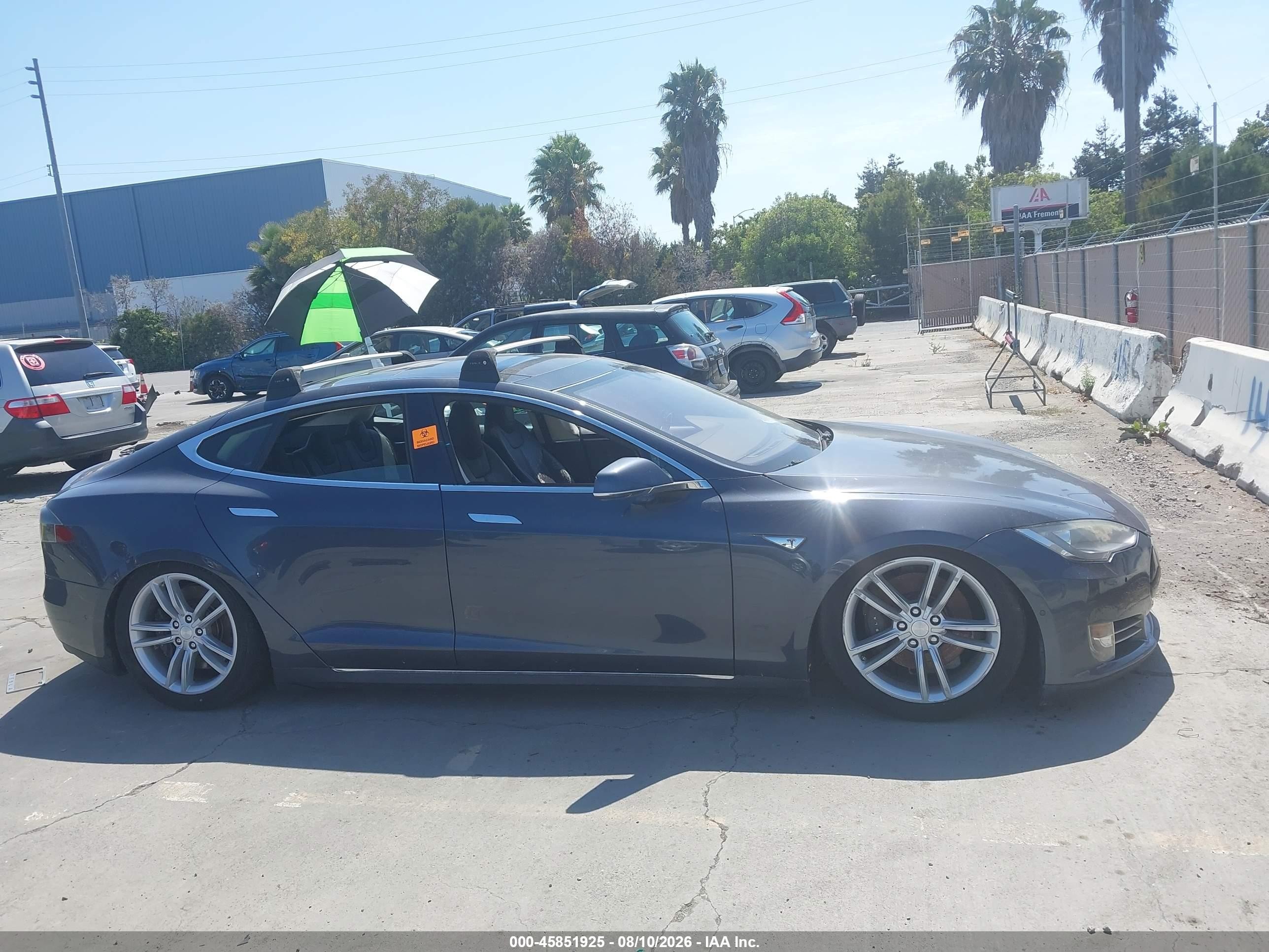 2014 Tesla Model S P85 Gray vin: 5YJSA1H17EFP46950