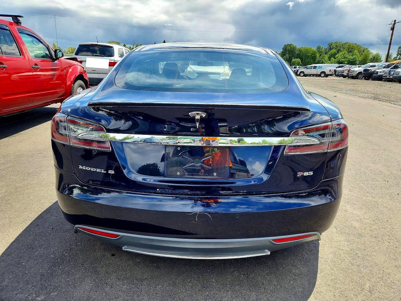 2014 Tesla Model S Blue vin: 5YJSA1H17EFP47435