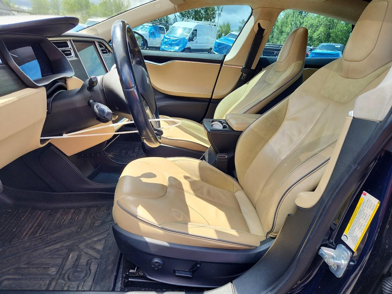 2014 Tesla Model S Blue vin: 5YJSA1H17EFP47435