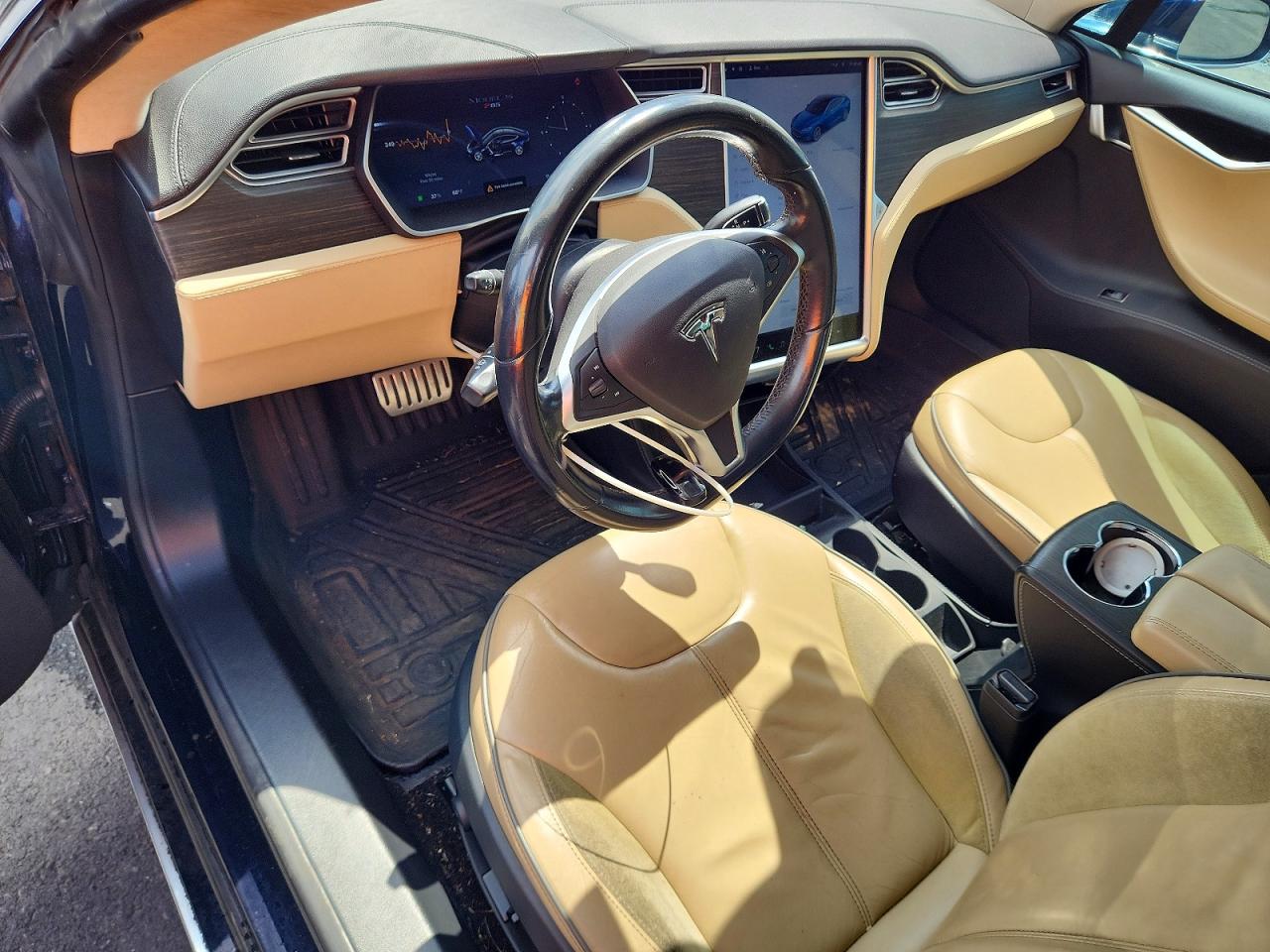 2014 Tesla Model S Blue vin: 5YJSA1H17EFP47435