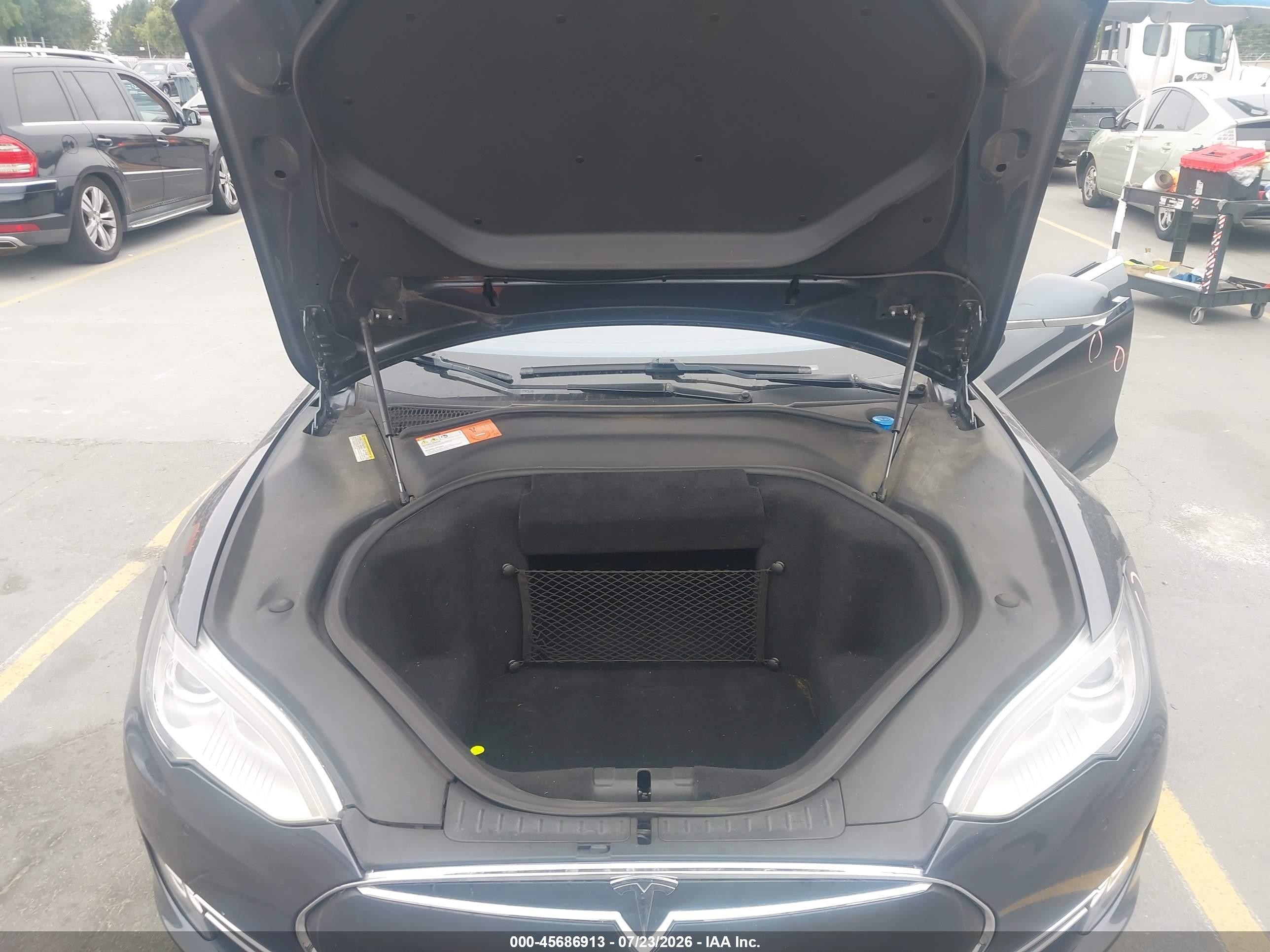 2014 Tesla Model S P85 Gray vin: 5YJSA1H17EFP62257