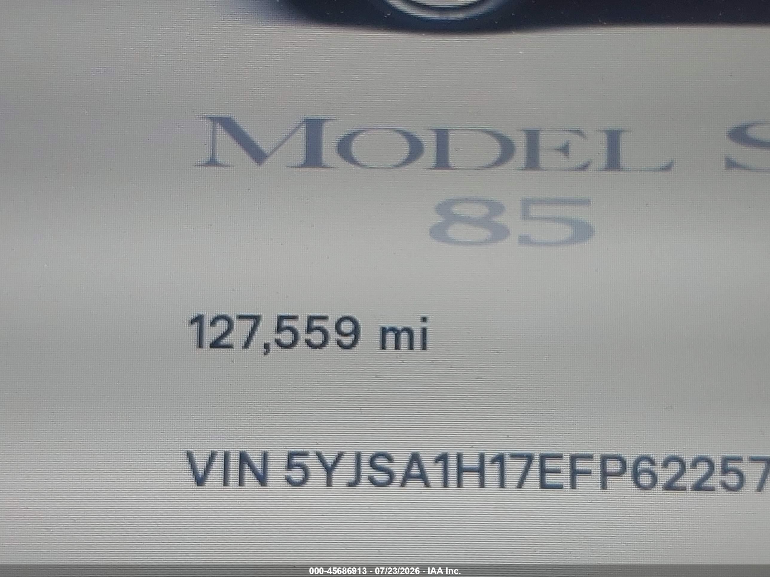 2014 Tesla Model S P85 Gray vin: 5YJSA1H17EFP62257