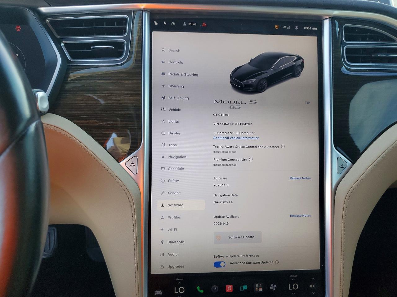 2014 Tesla Model S Черный vin: 5YJSA1H17EFP64297