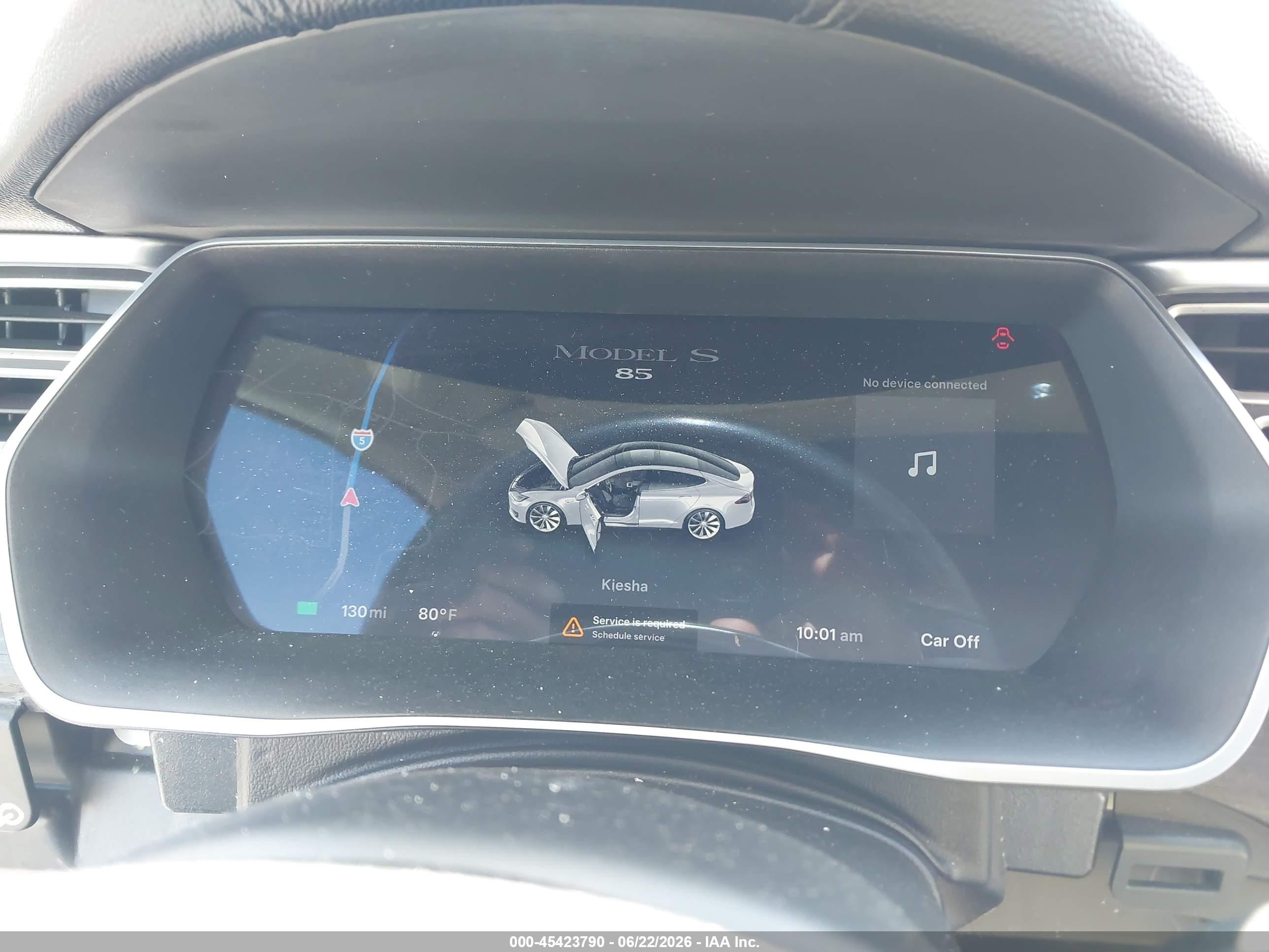 2014 Tesla Model S P85 Silver vin: 5YJSA1H18EFP51512