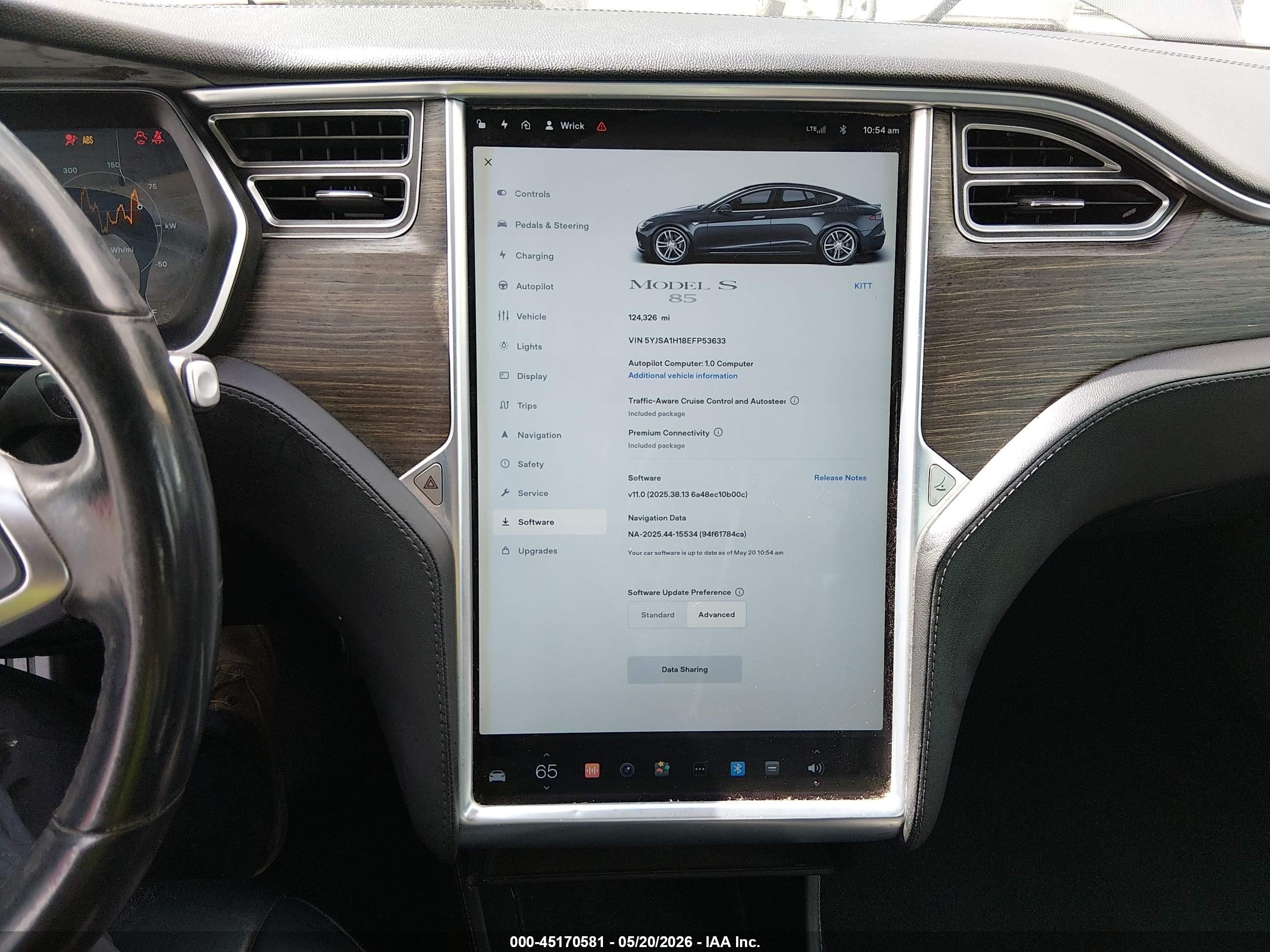 2014 Tesla Model S P85 Gray vin: 5YJSA1H18EFP53633