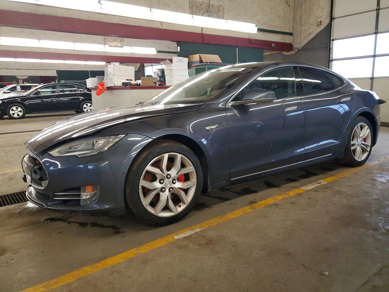 2014 Tesla Model S Gray vin: 5YJSA1H18EFP54149