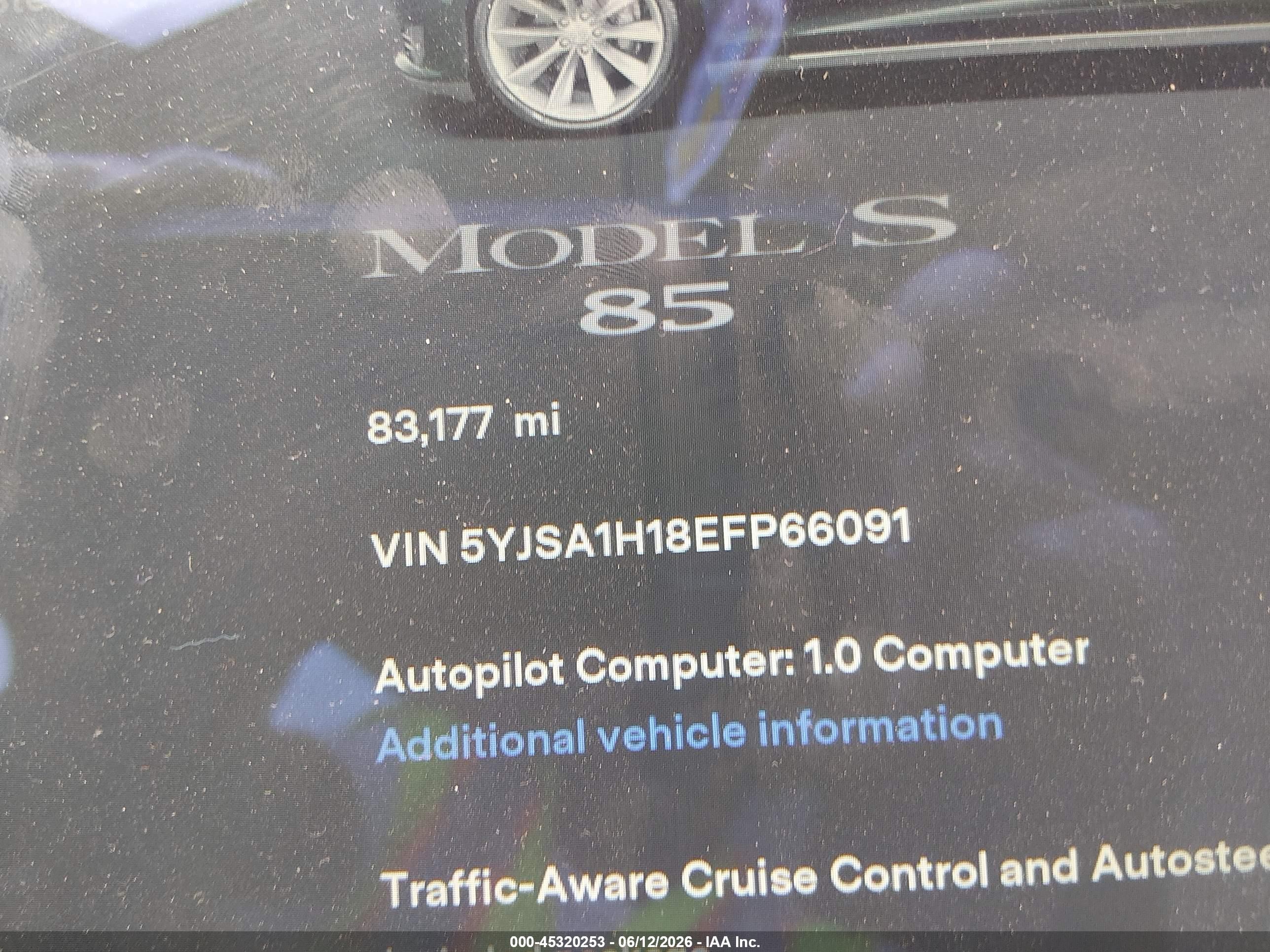 2014 Tesla Model S P85 Green vin: 5YJSA1H18EFP66091